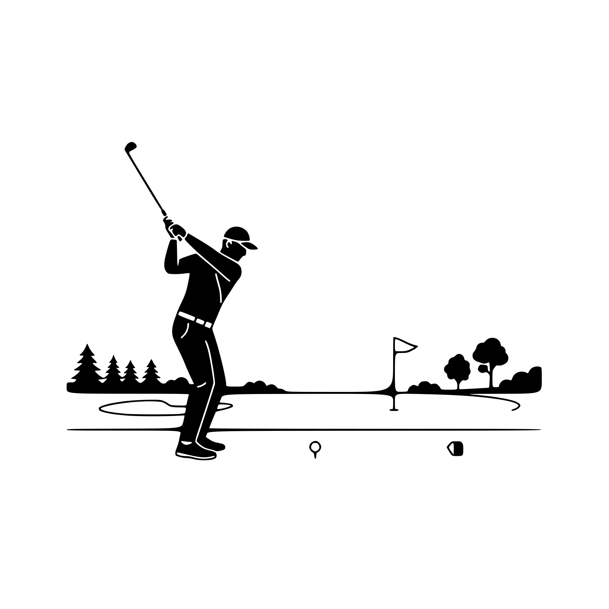 AI-generated SVG of a golf