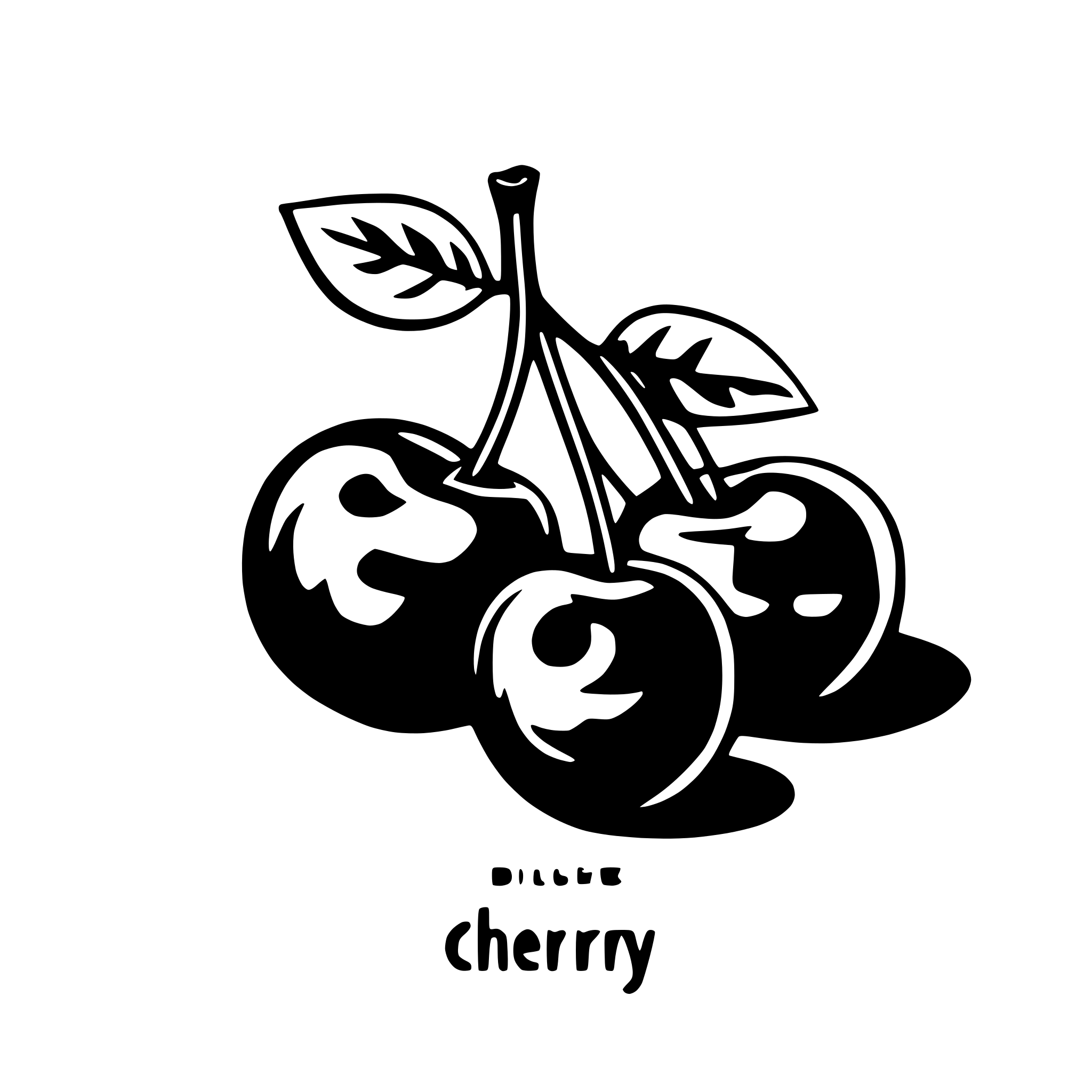 AI-generated SVG of a cherry berry but as minimal and geometric. try with just one berry. Really try with as simple as possible like just a circle with a line or similar