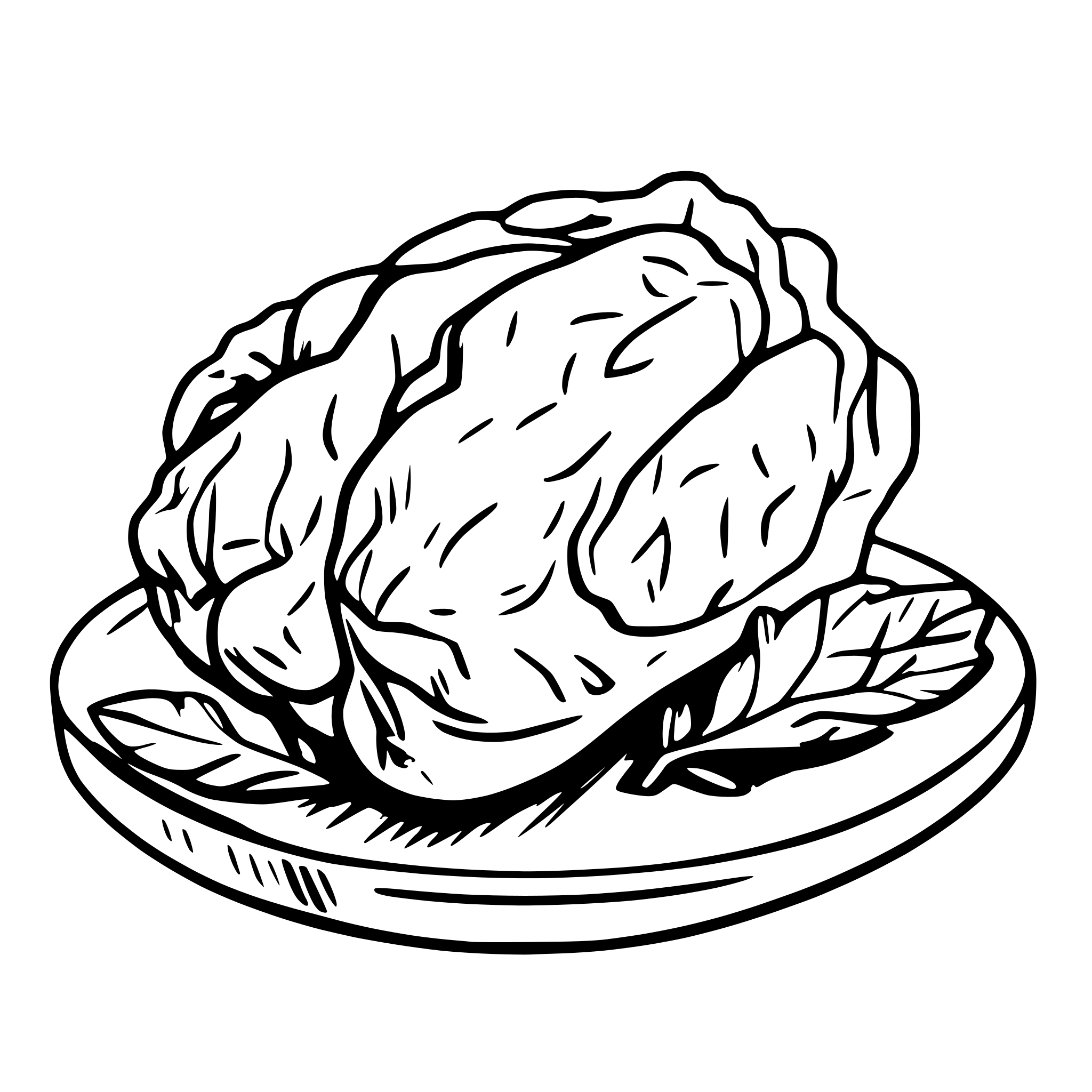 AI-generated SVG of 'fried chicken breast'