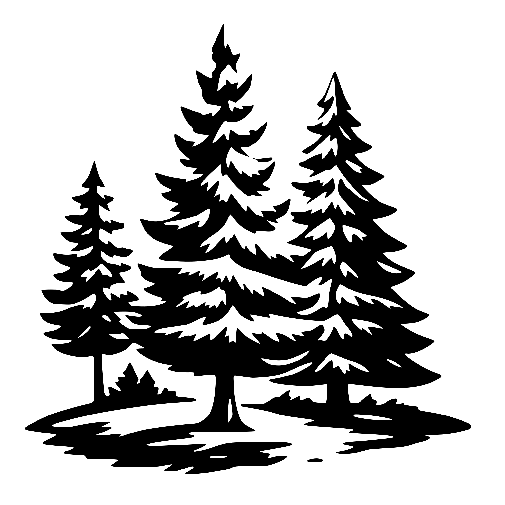 AI-generated SVG of a spruce tree