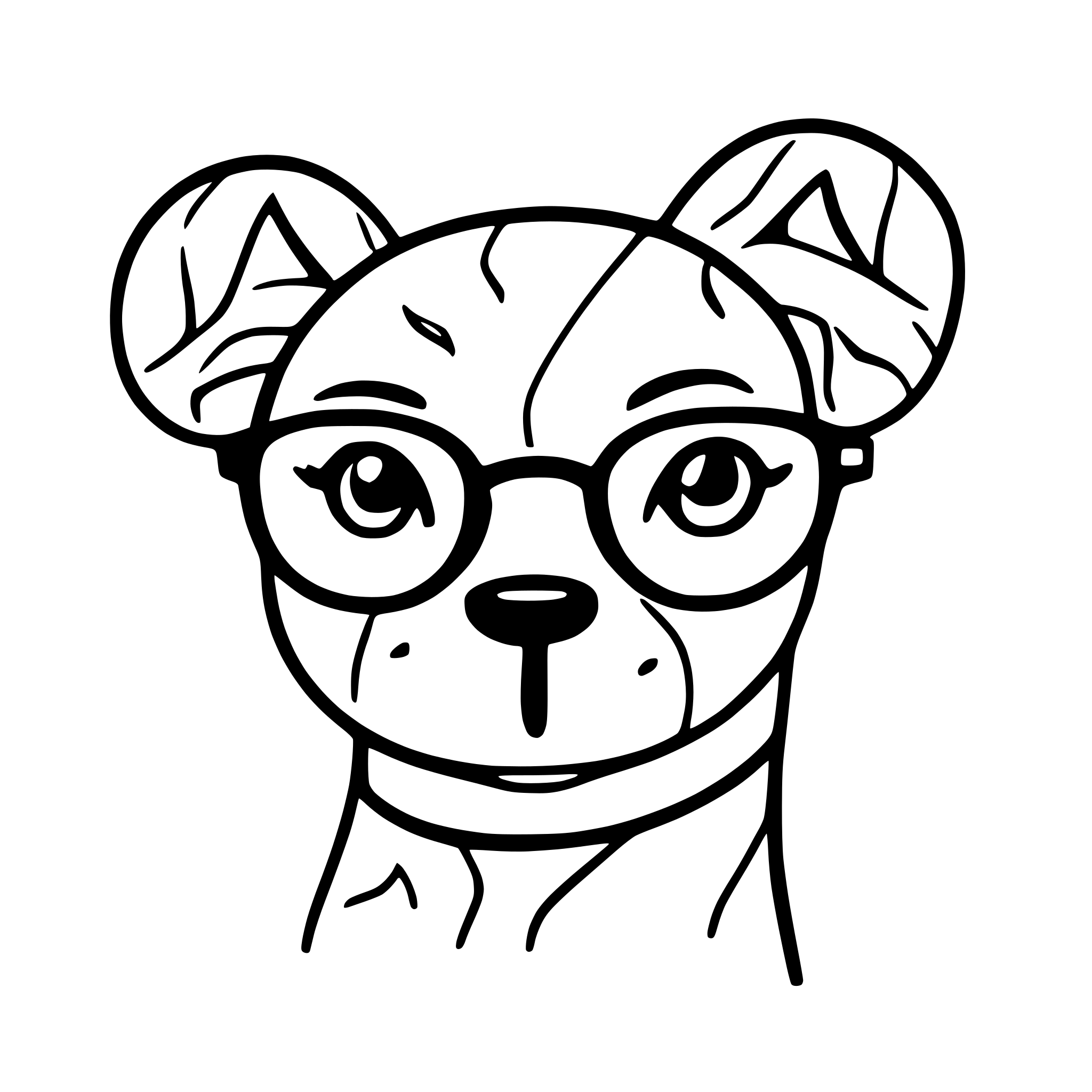 AI-generated SVG of a cachorro com oculos