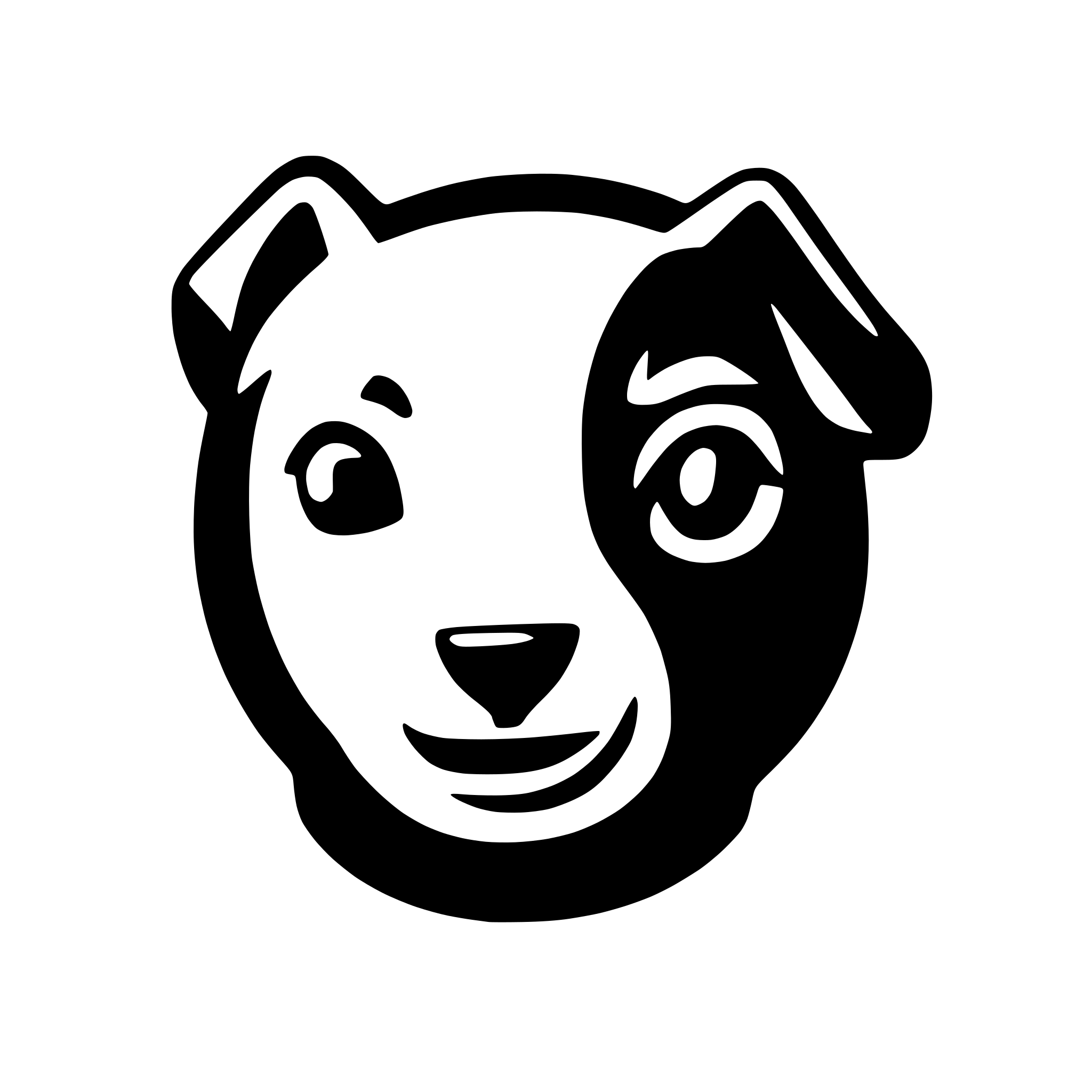 AI-generated SVG of a 2d dog face but $ signs for the eyes