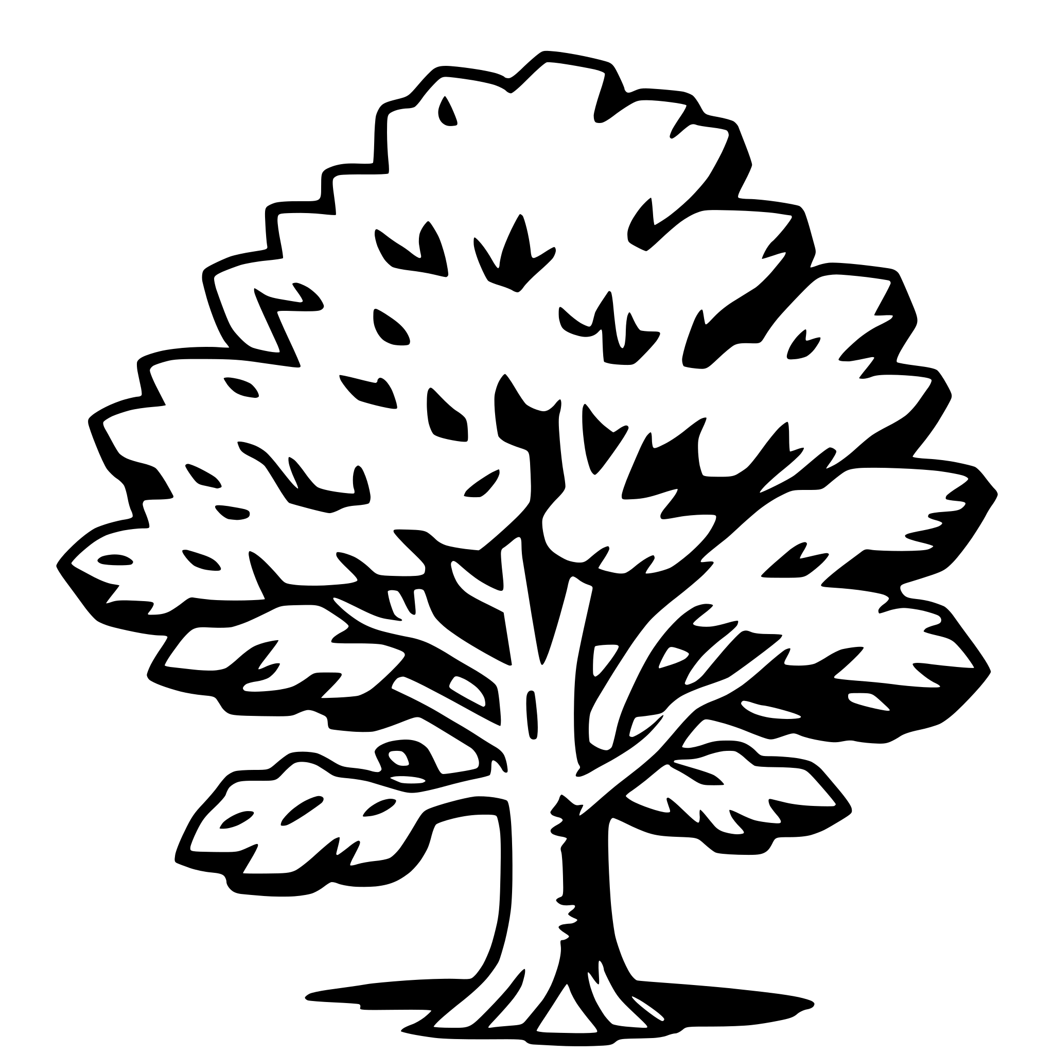 AI-generated SVG of a oak tree