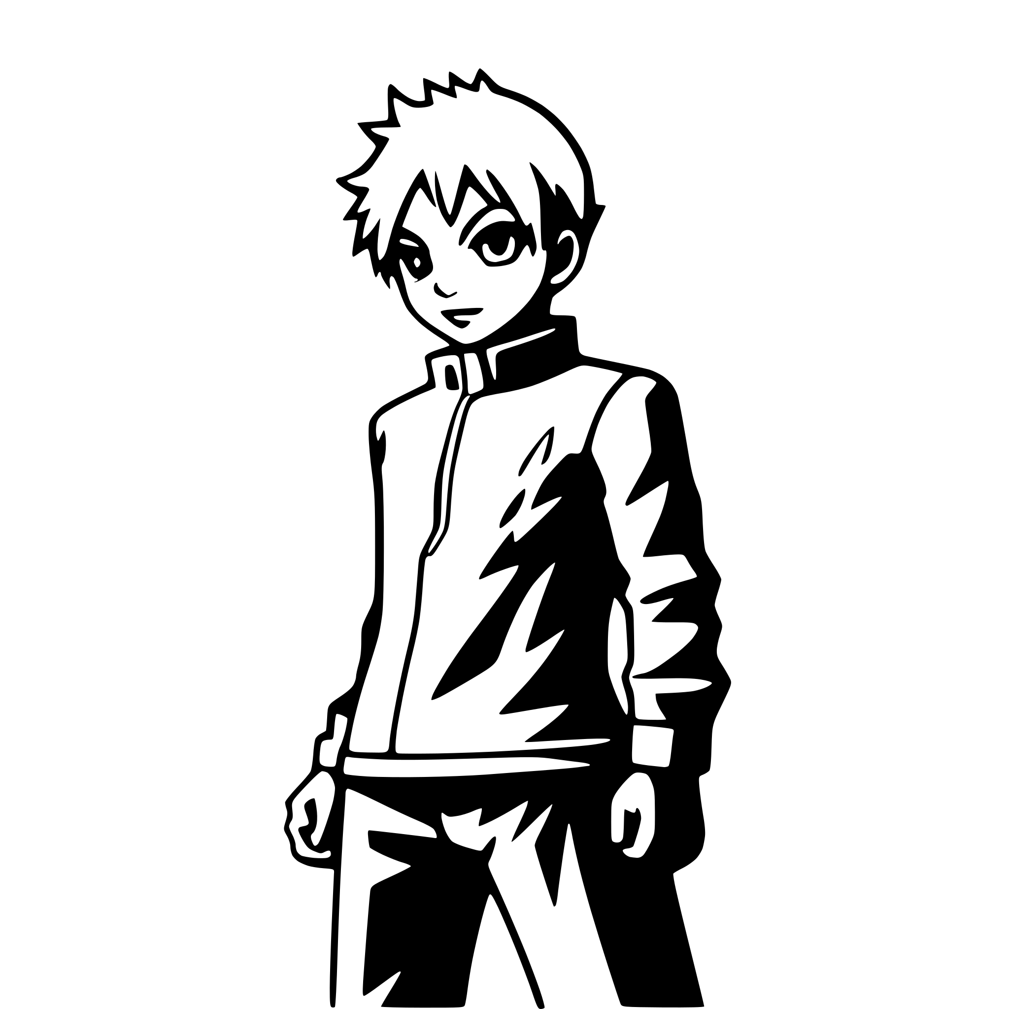 AI-generated SVG of 'boy with lightning powers'