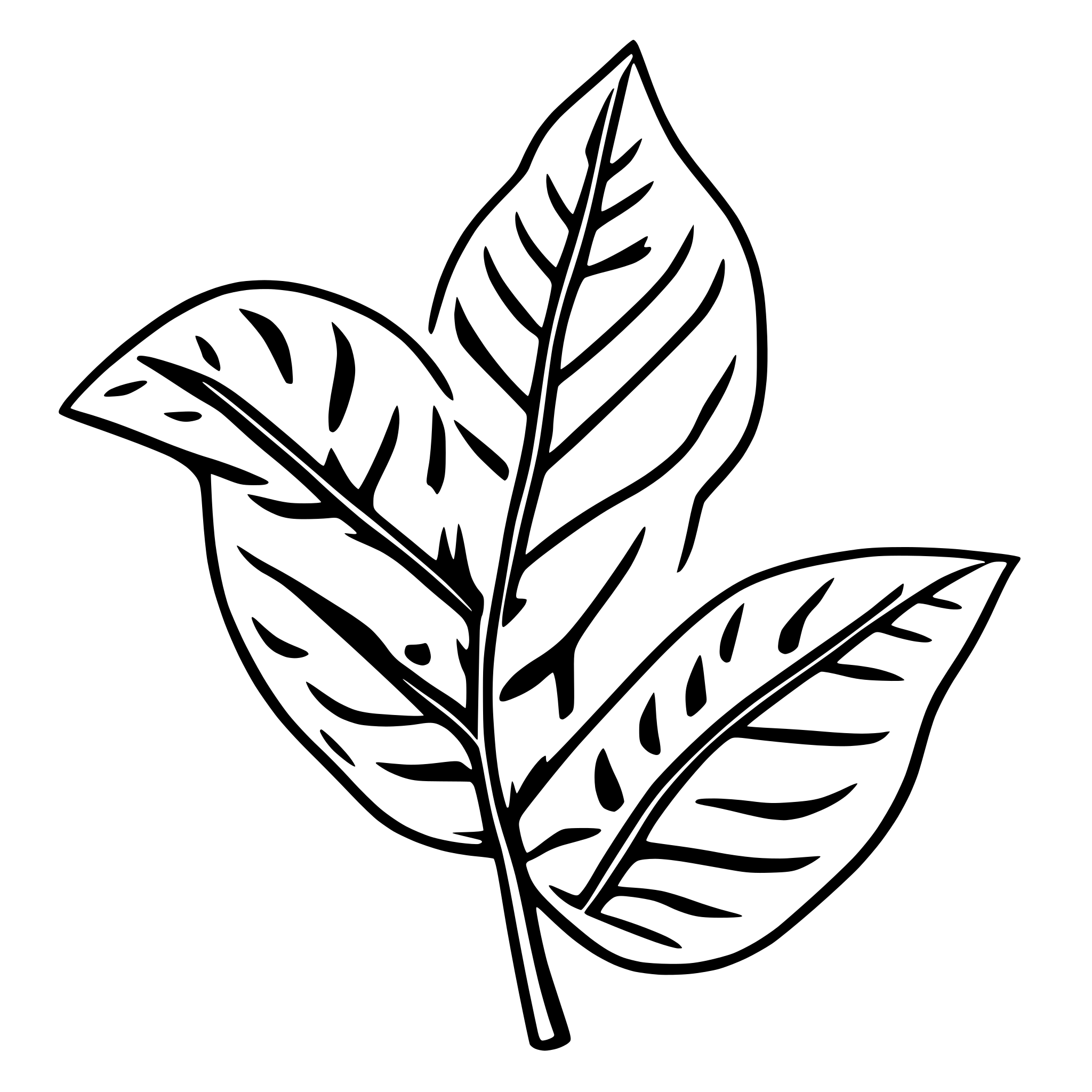 AI-generated SVG of a 1 very simple leaf falling