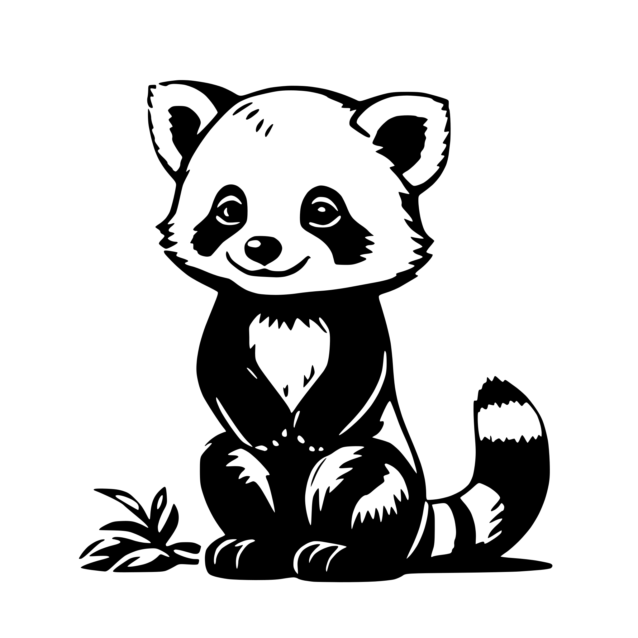 AI-generated SVG of 'cute red panda'