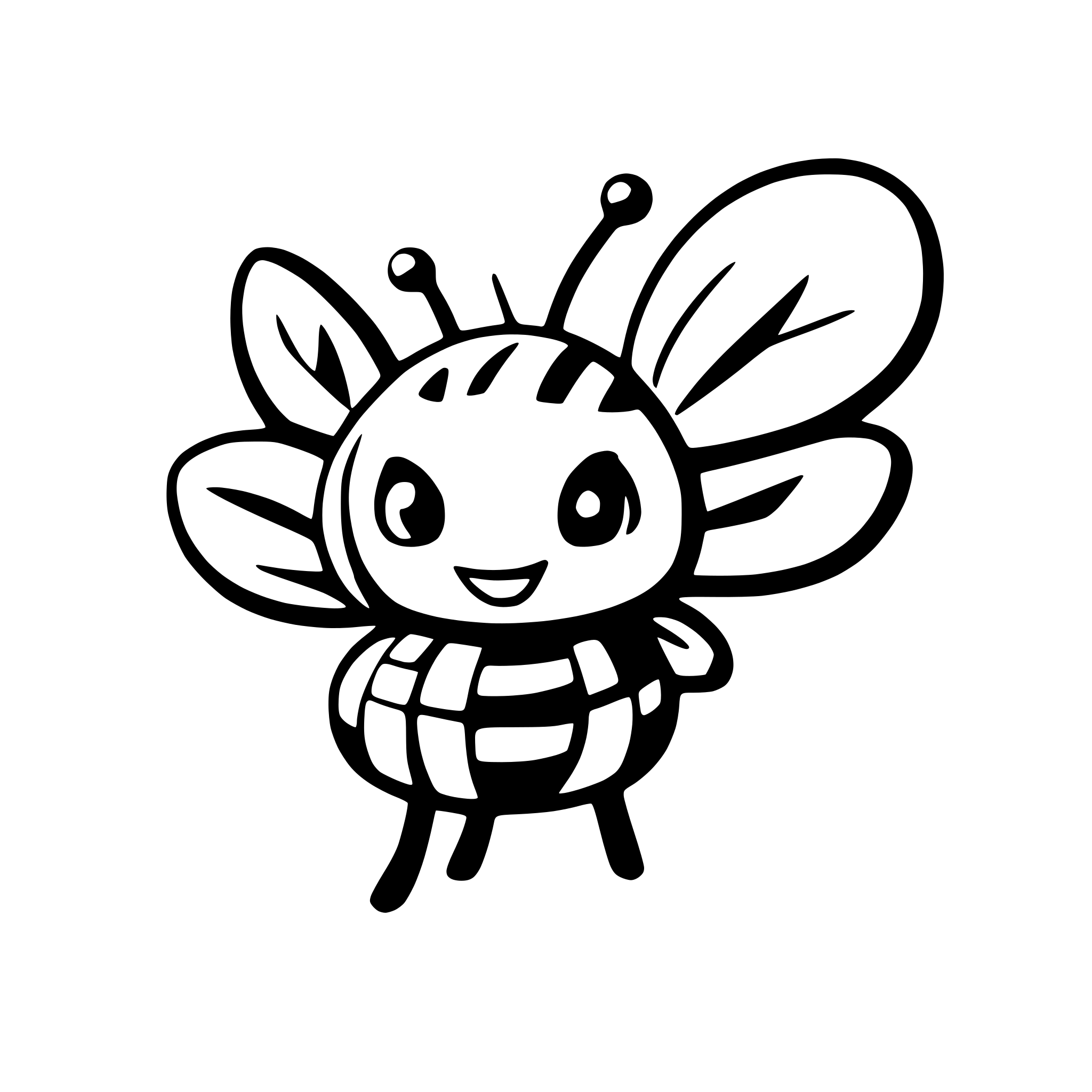 AI-generated SVG of a bee