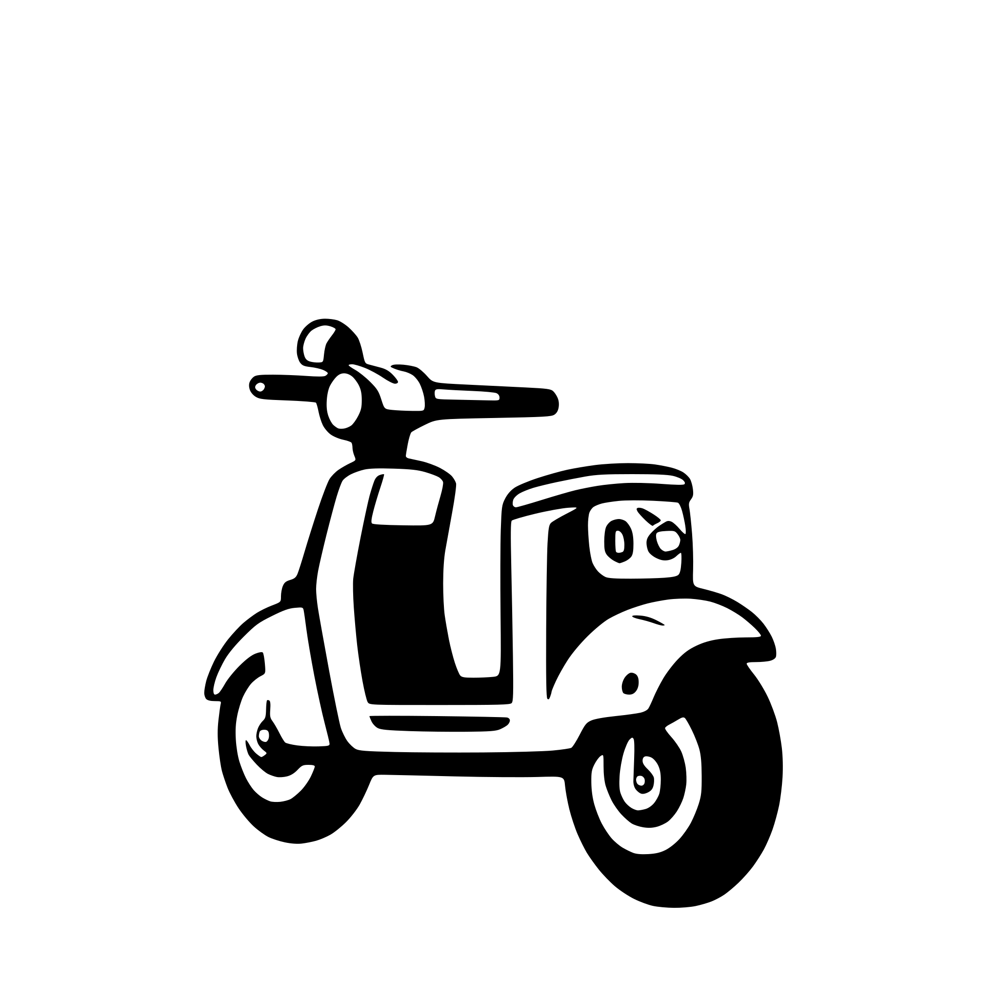 AI-generated SVG of 'iconic scooter'