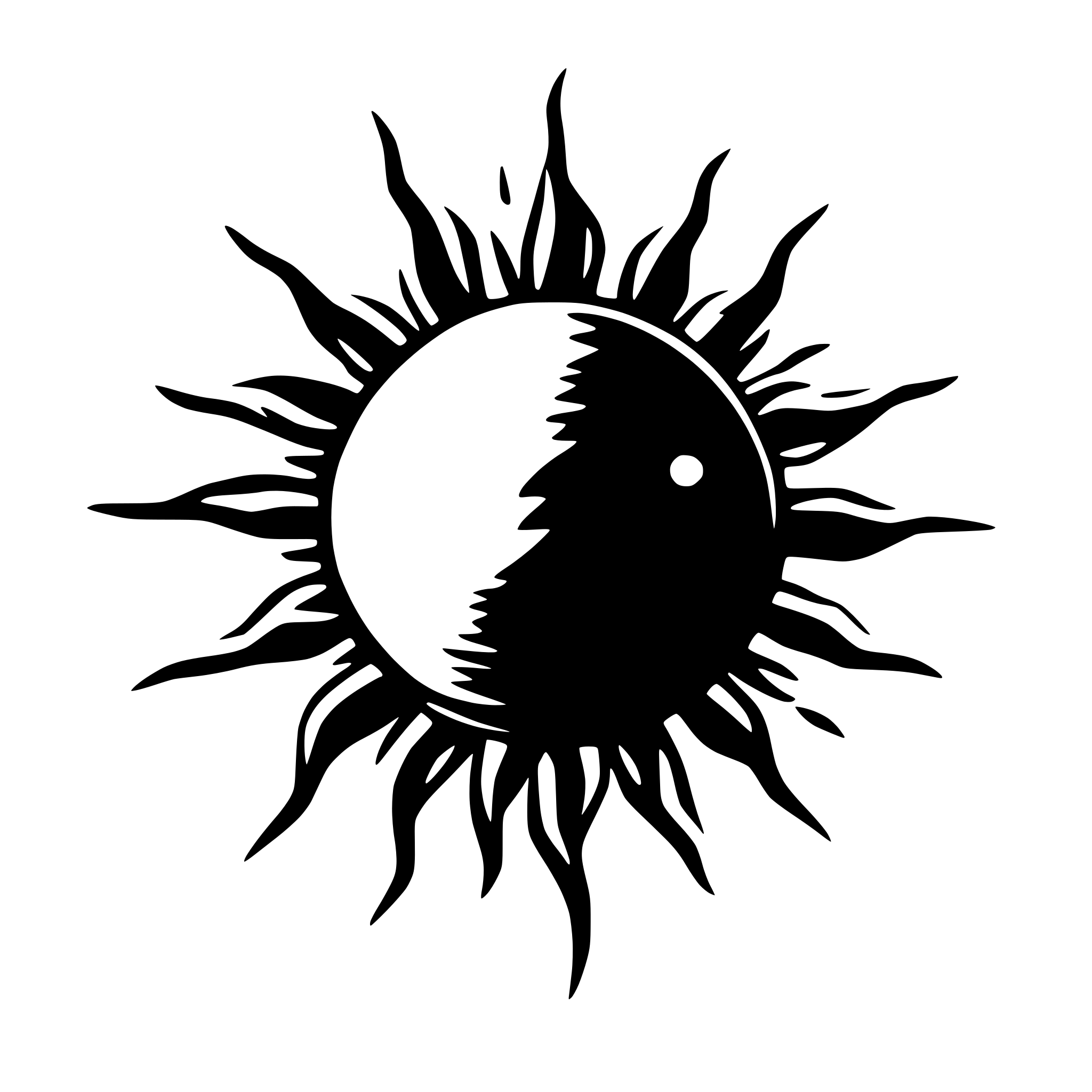 AI-generated SVG of a sun with single solar flame
