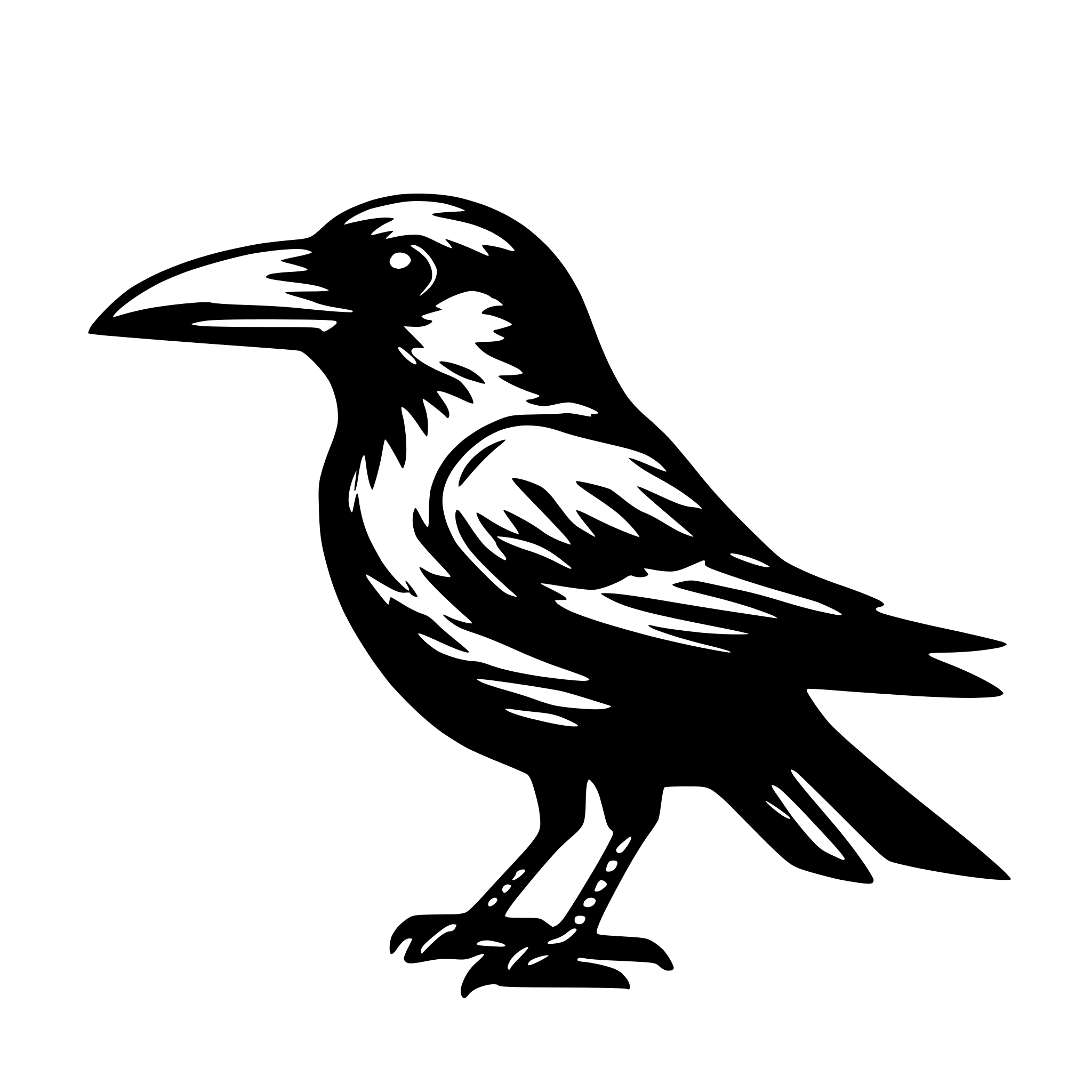AI-generated SVG of 'circuit board raven'