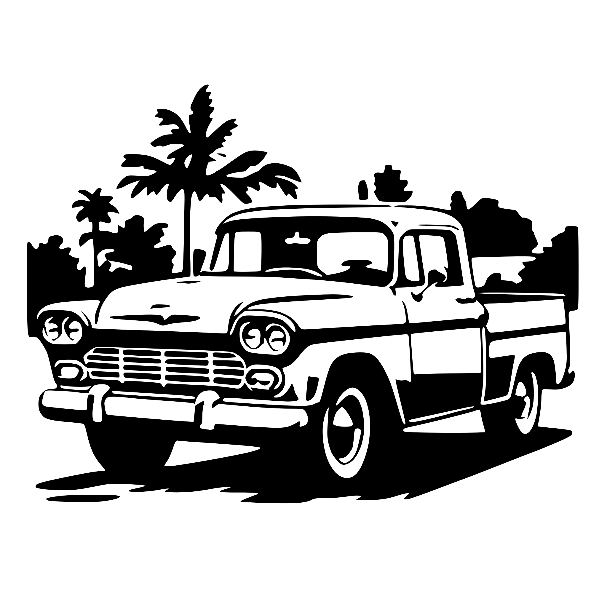 AI-generated SVG of a 1959 fleetside pickup