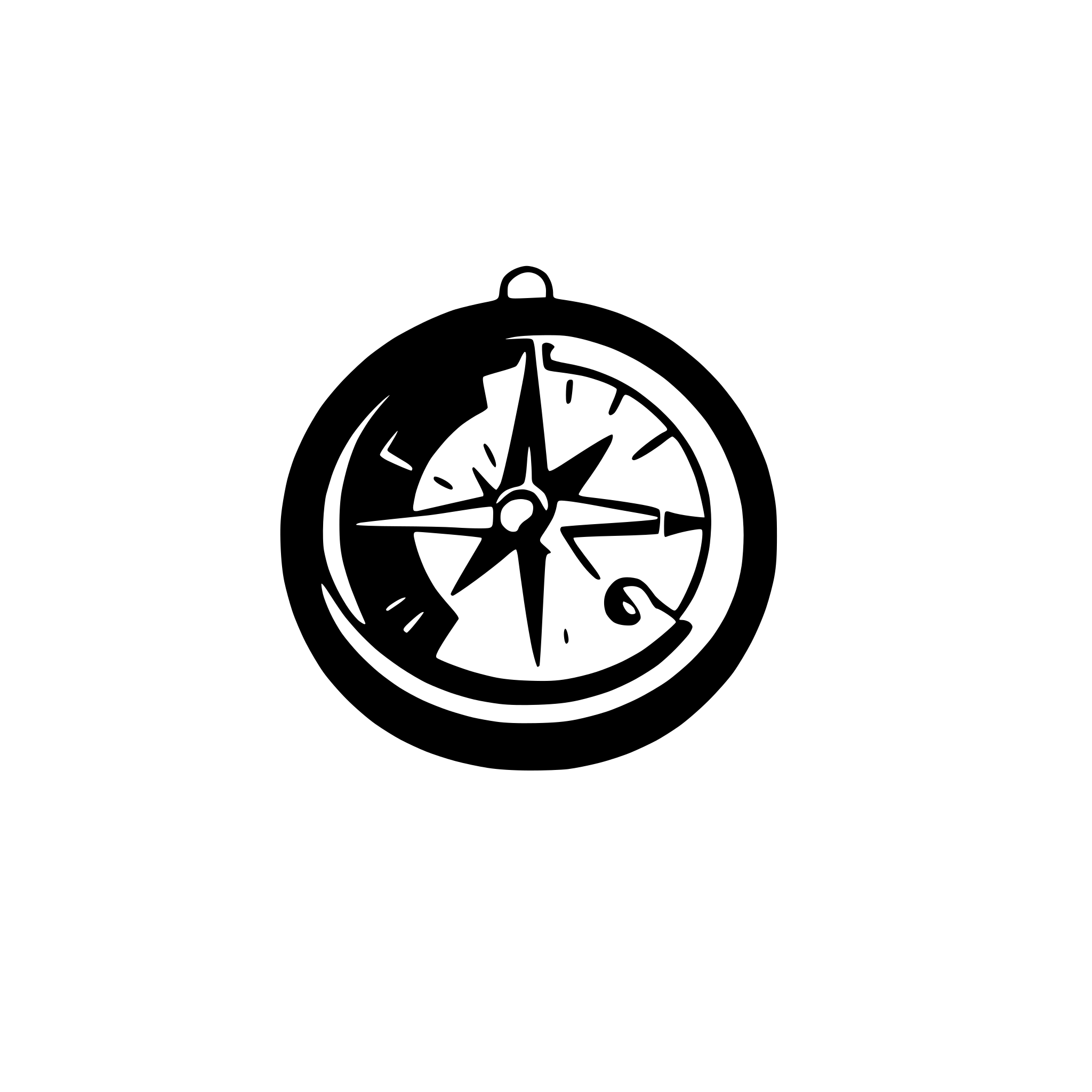 AI-generated SVG of 'maps and a compass'