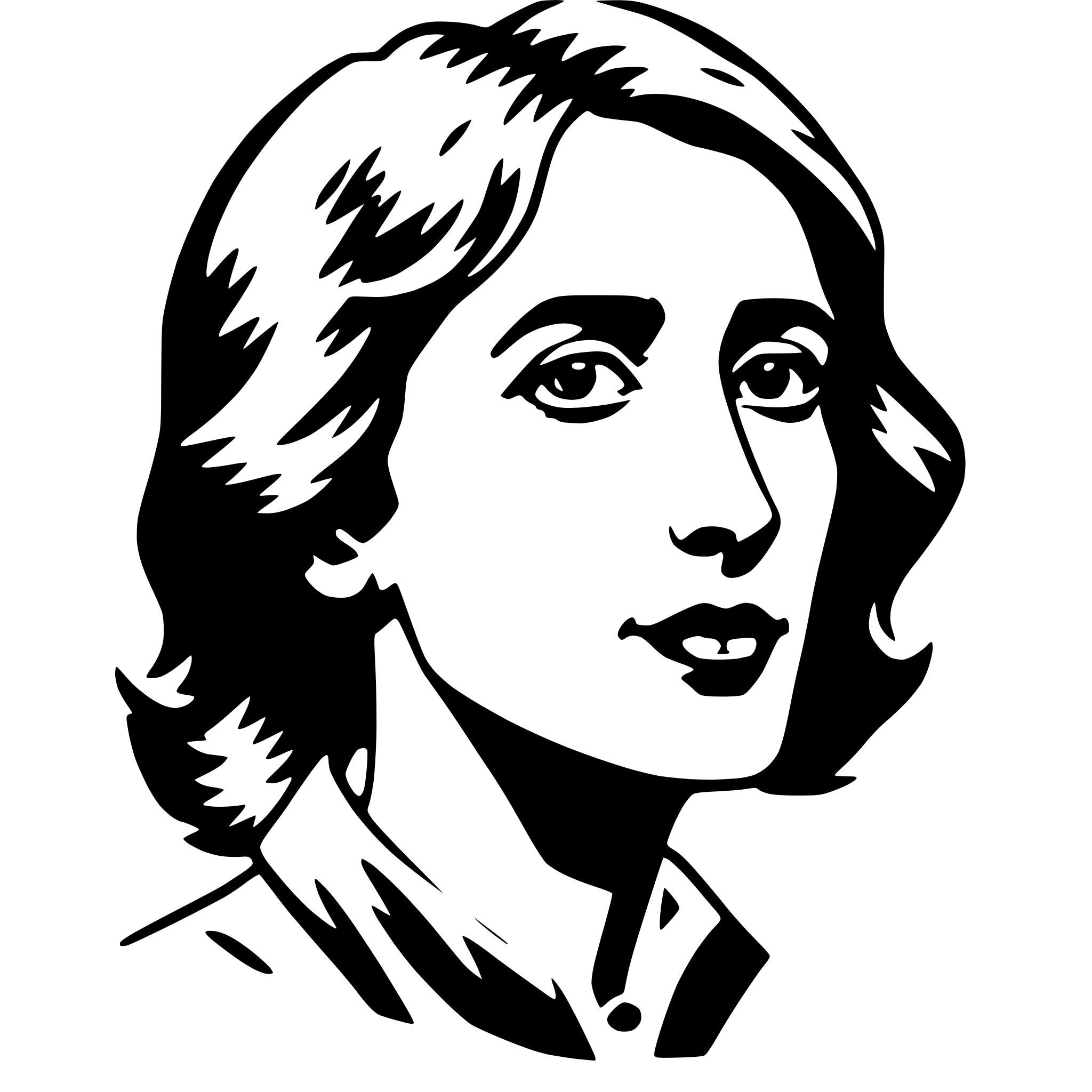 AI-generated SVG of 'virginia woolf'