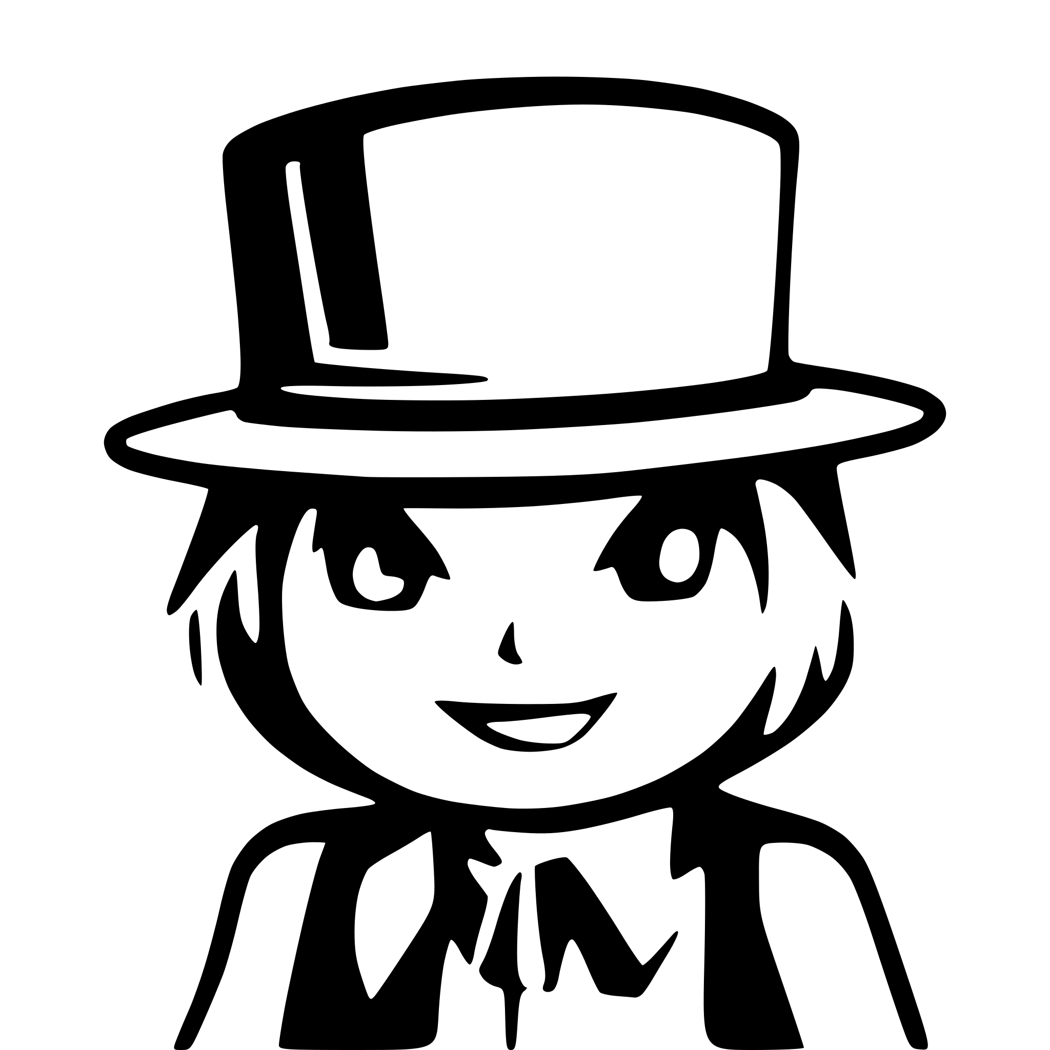 AI-generated SVG of a a smiling robot with a top hat to show that he is rich. Highly stylized.