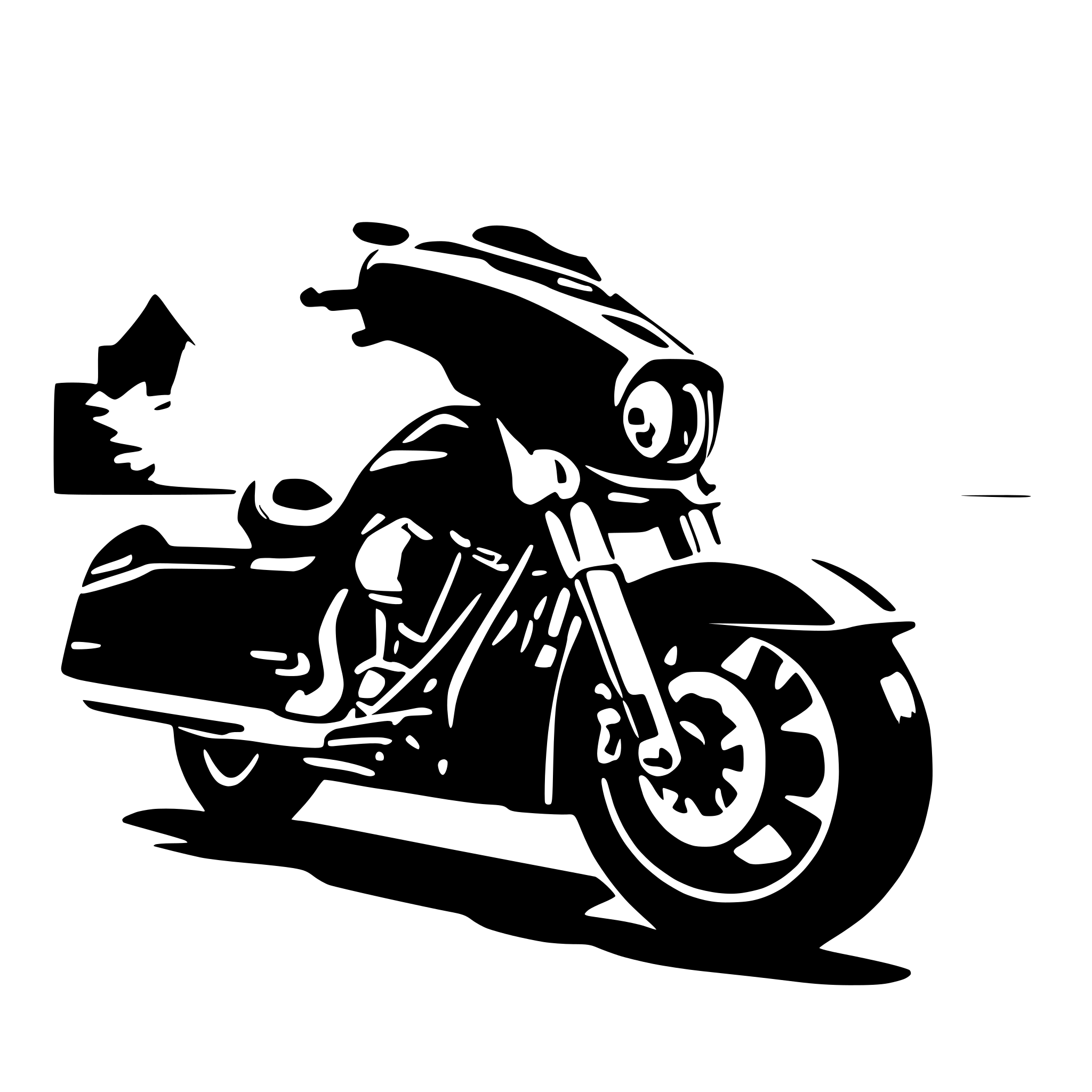 AI-generated SVG of 'HARLEY DAVIDSON STREET GLIDE'