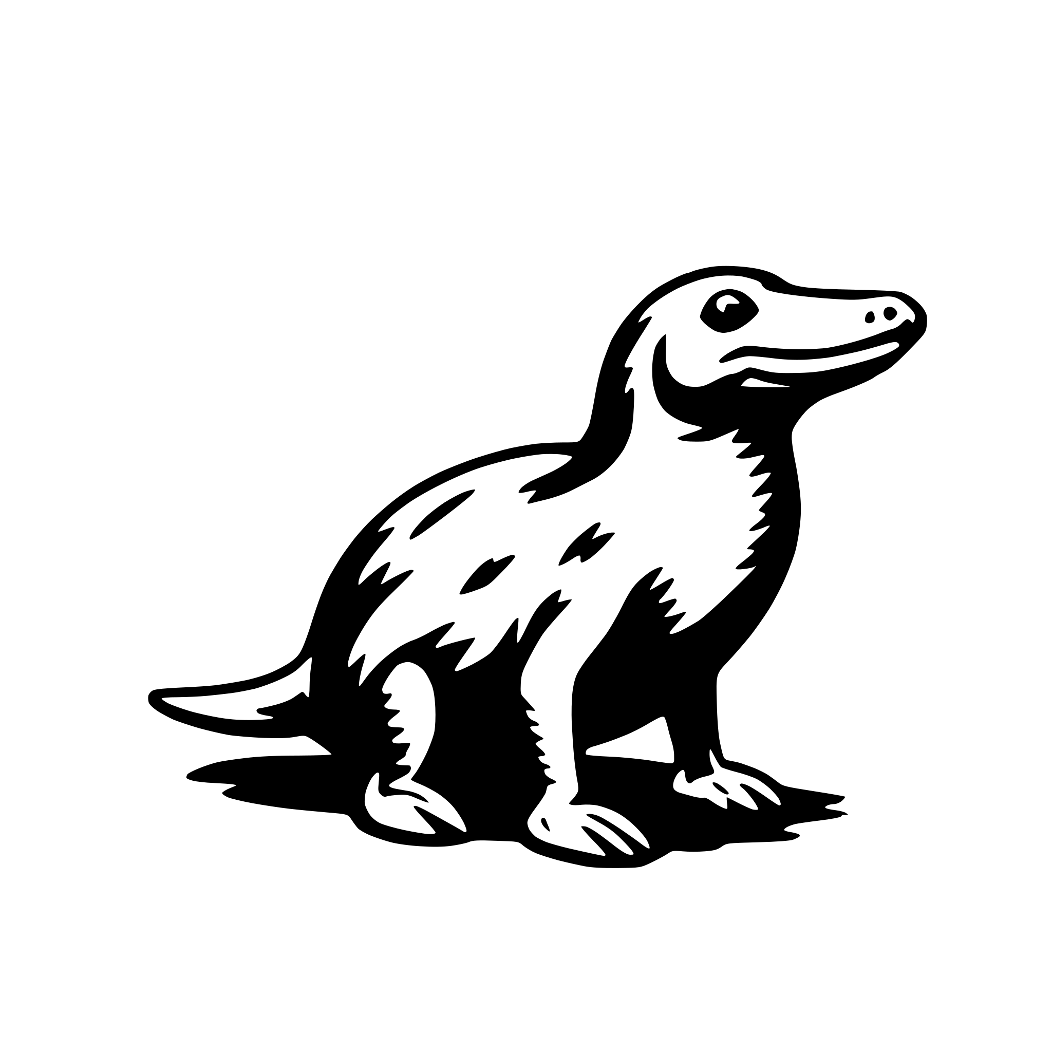 AI-generated SVG of a platypus