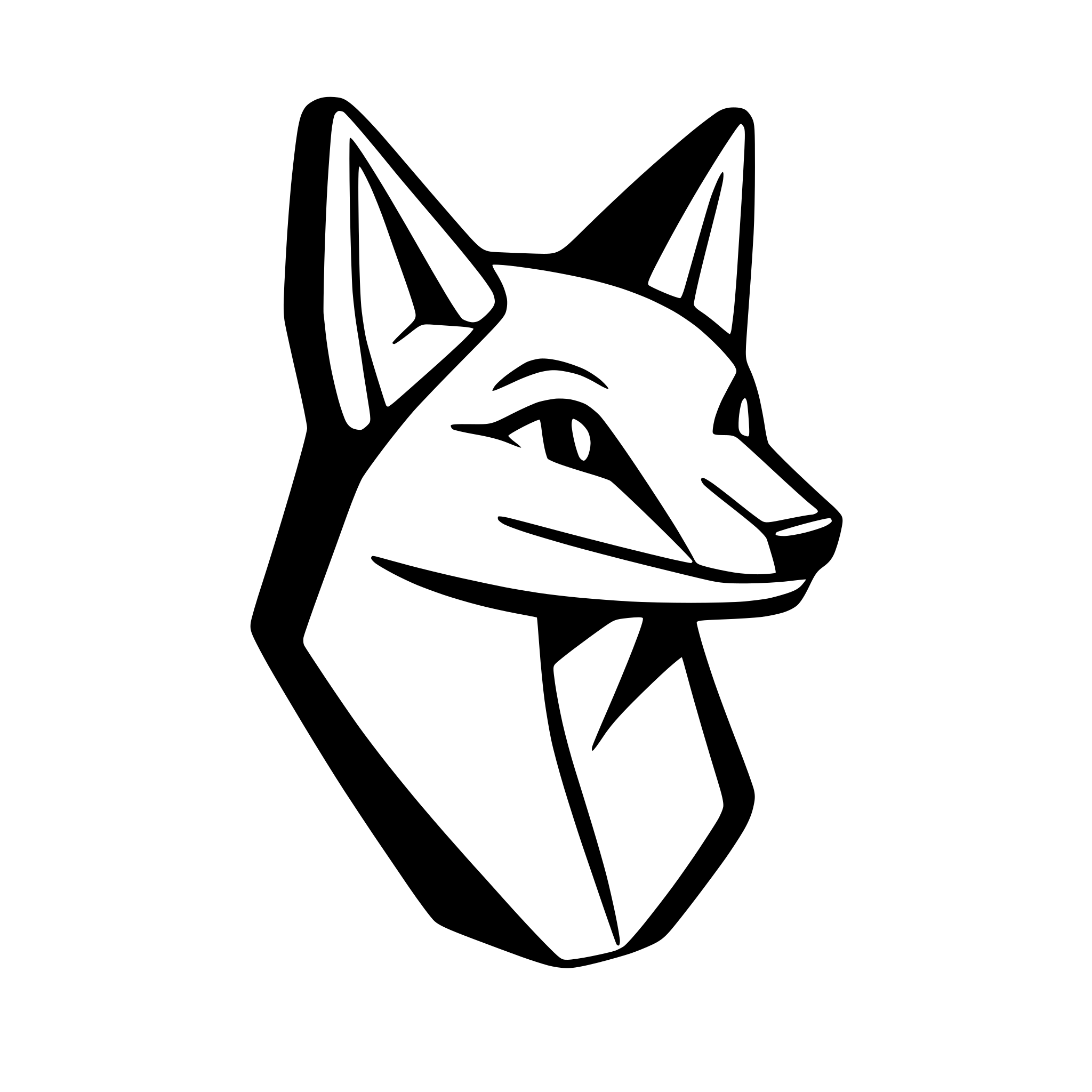 AI-generated SVG of 'geometric fox, no background'