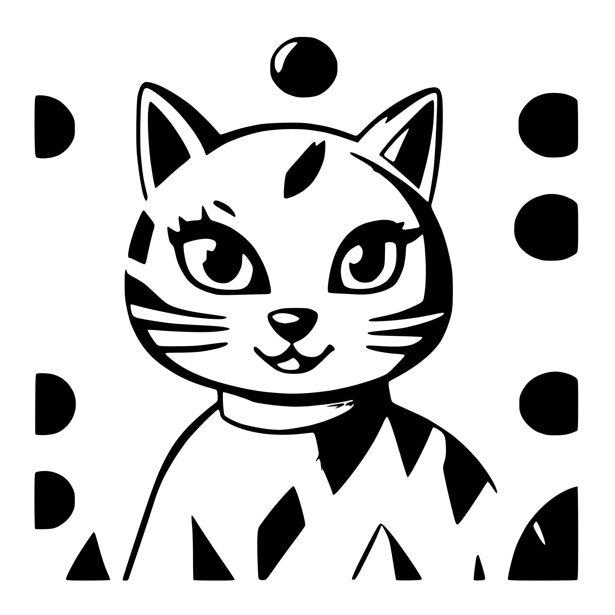 AI-generated SVG of 'Cat made only with circles'