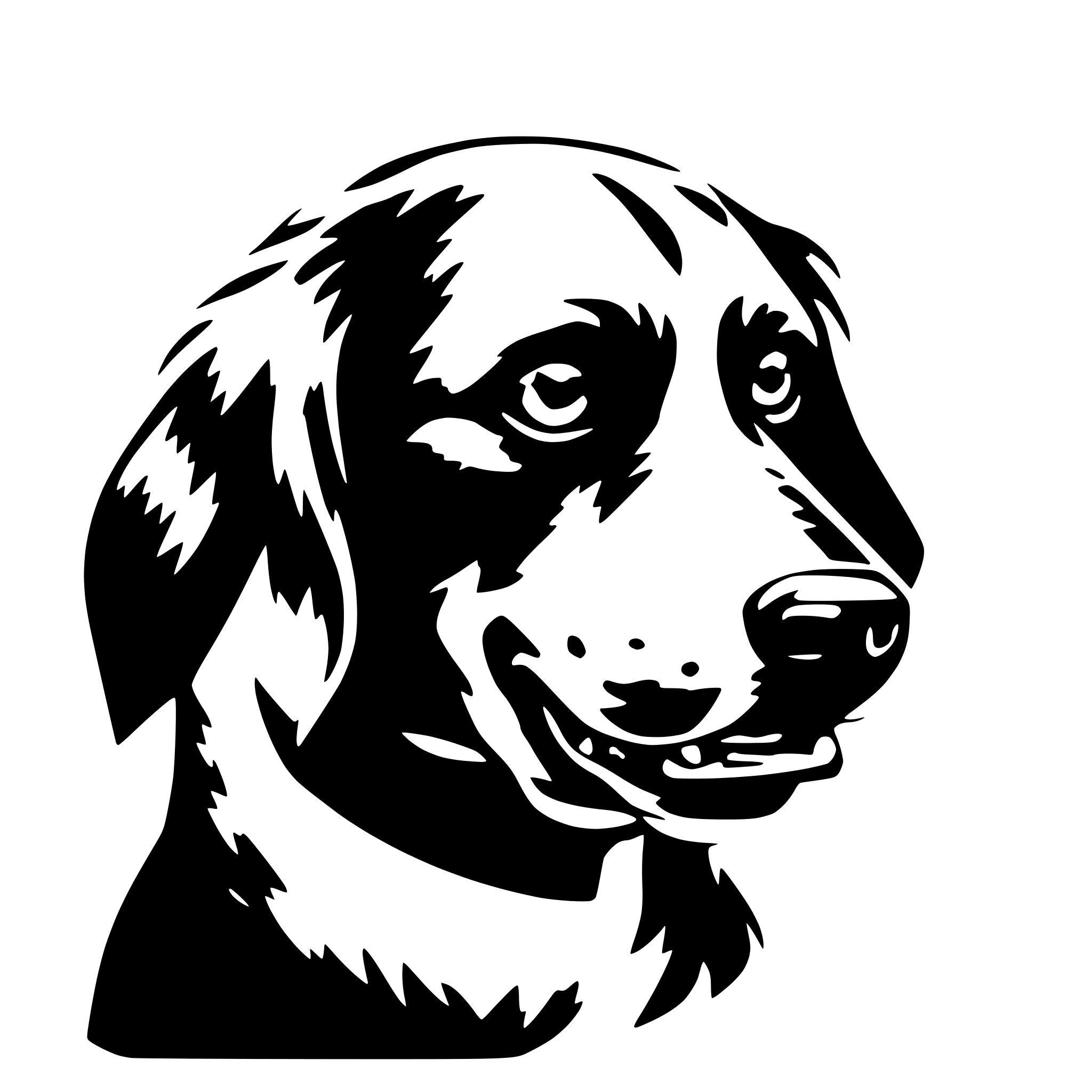 AI-generated SVG of 'A angry dog'
