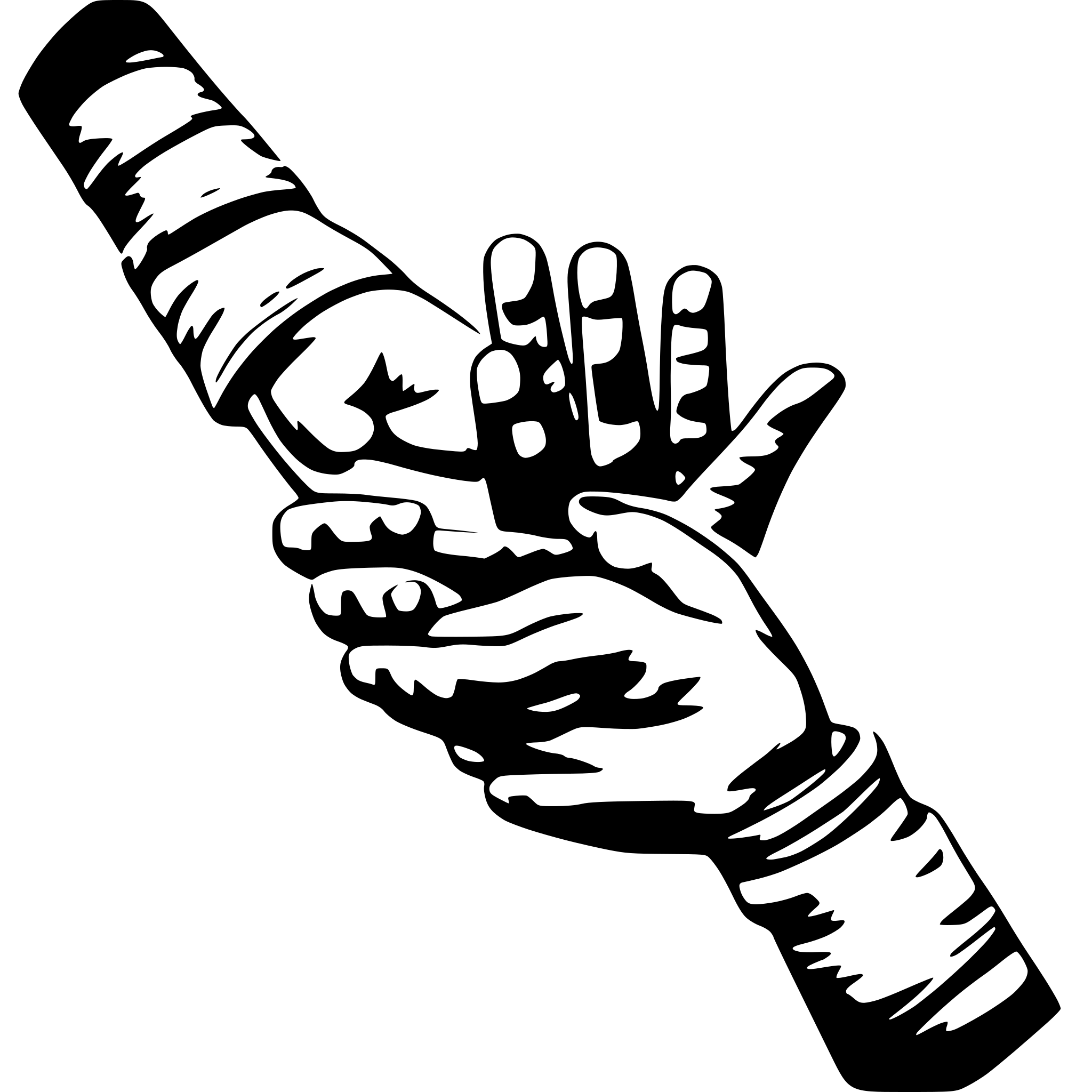 AI-generated SVG of a childs holdig hands