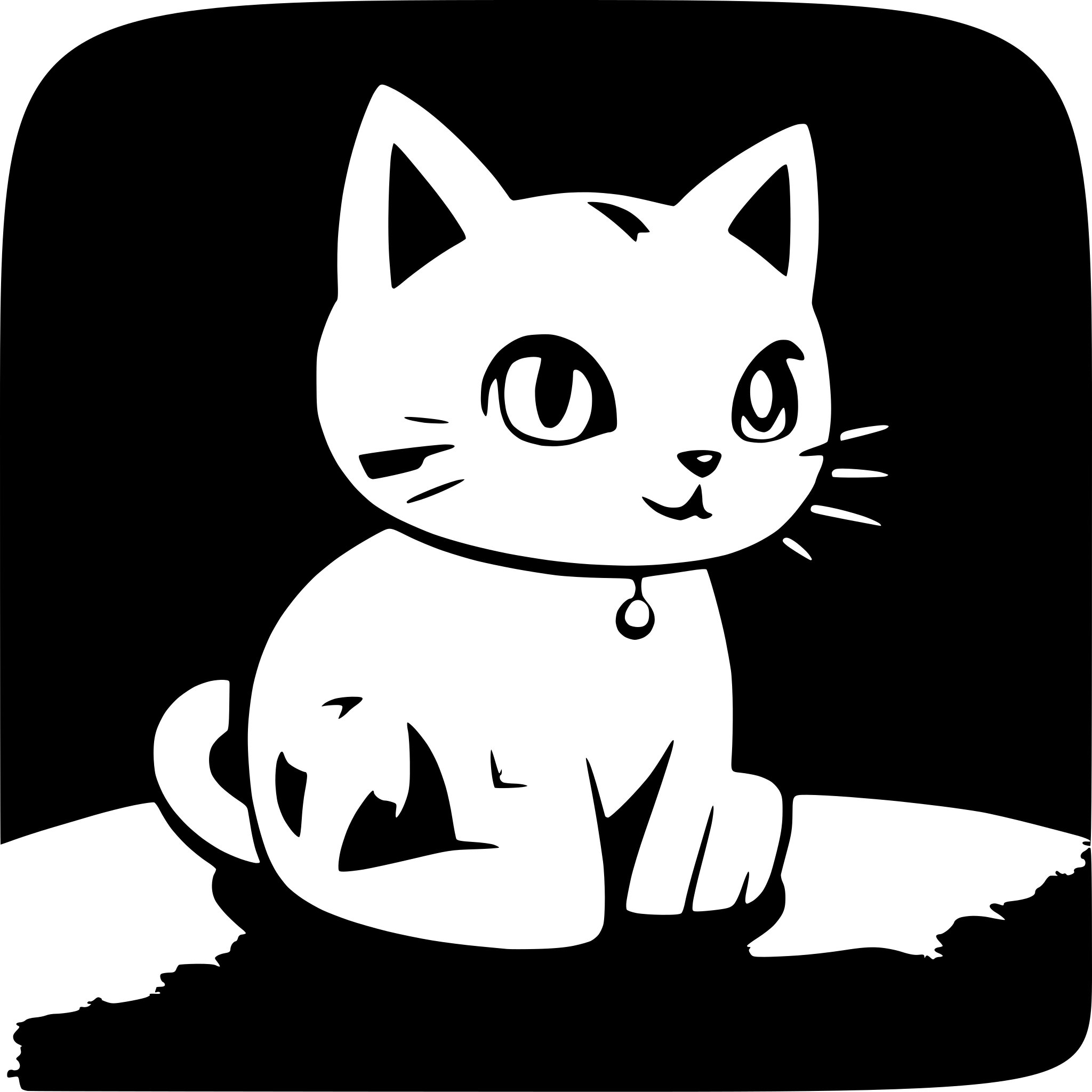 AI-generated SVG of 'cartoon cat'