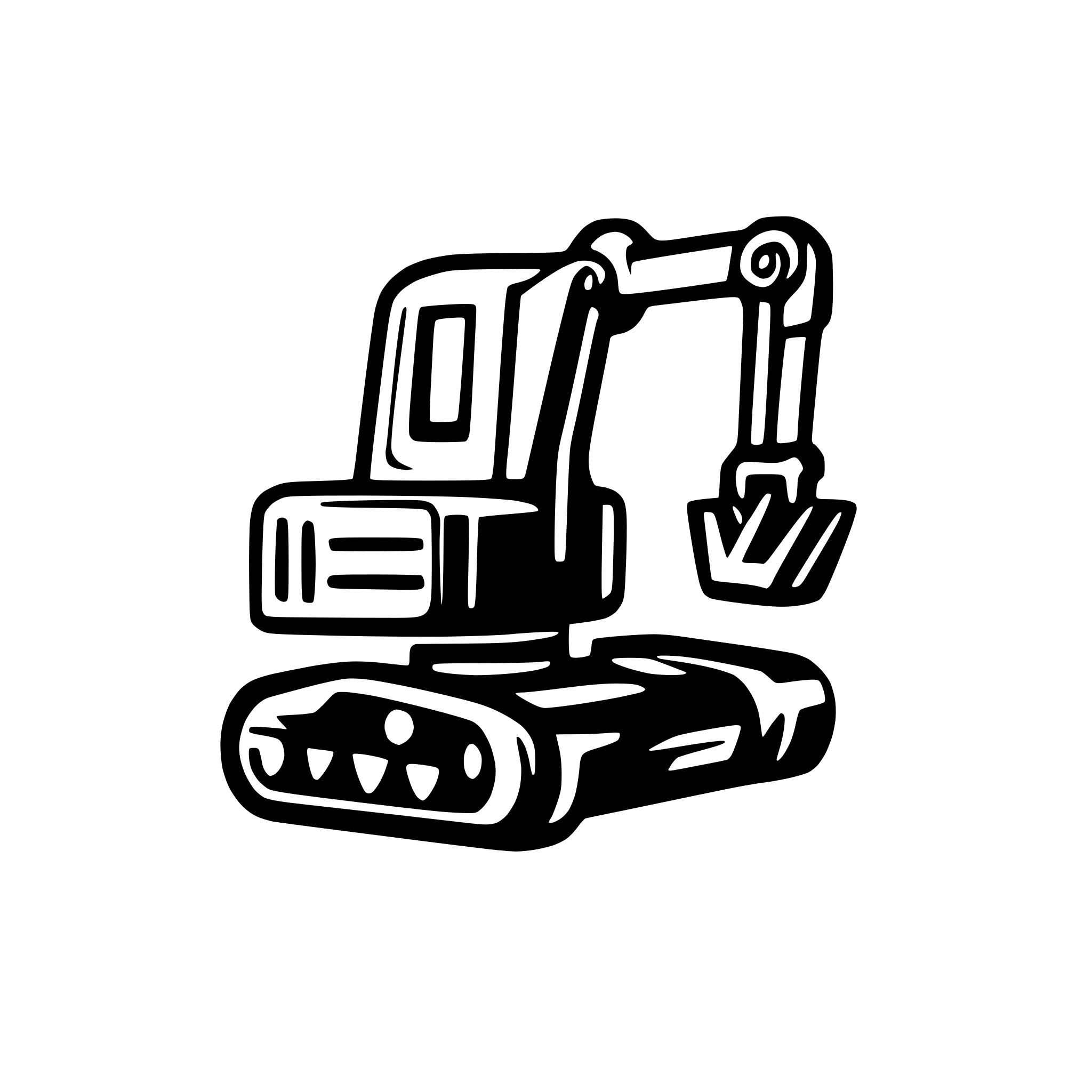AI-generated SVG of a Simple icon for logo, excavator mechanical grab, Orange-peel grab