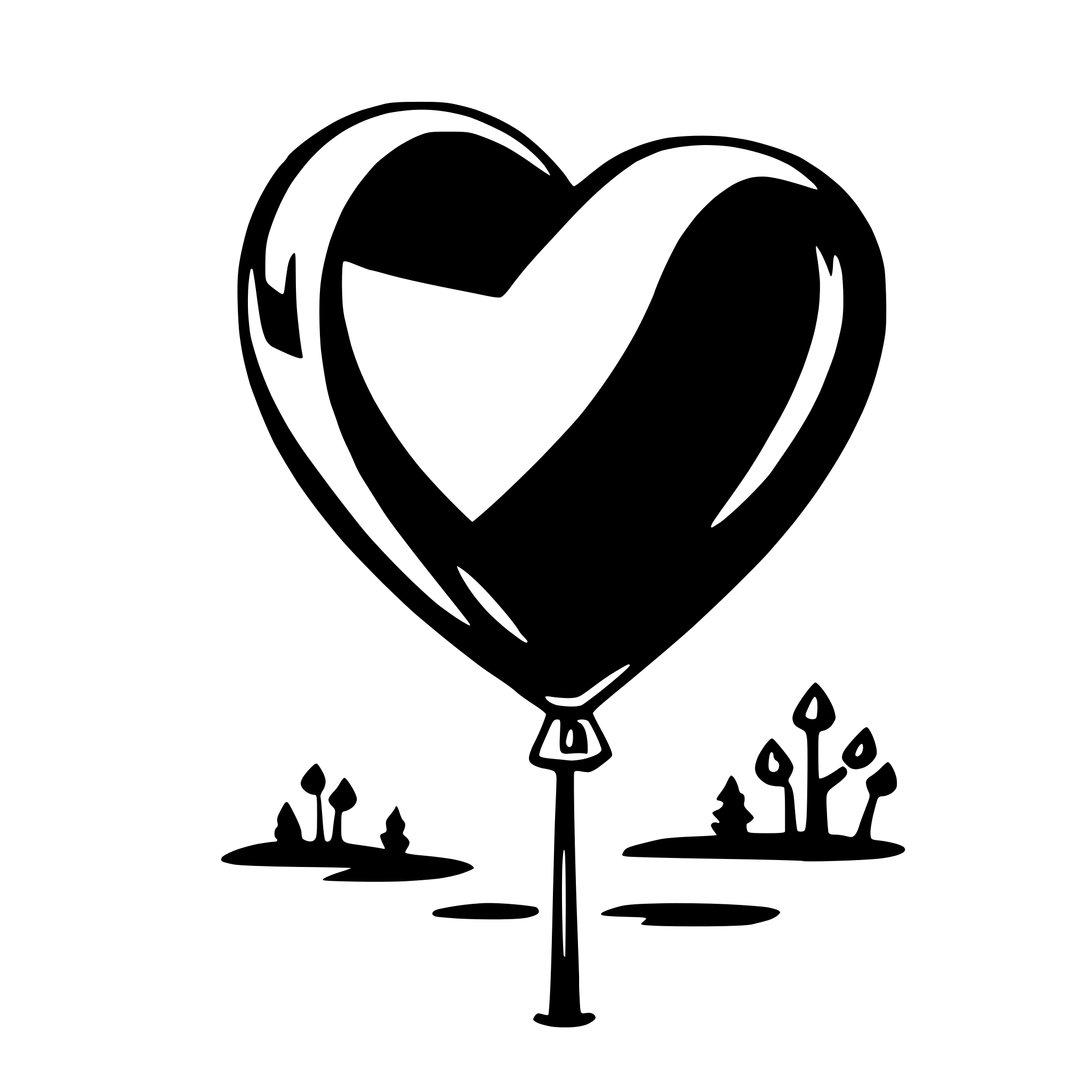AI-generated SVG of 'heart-shaped balloon'