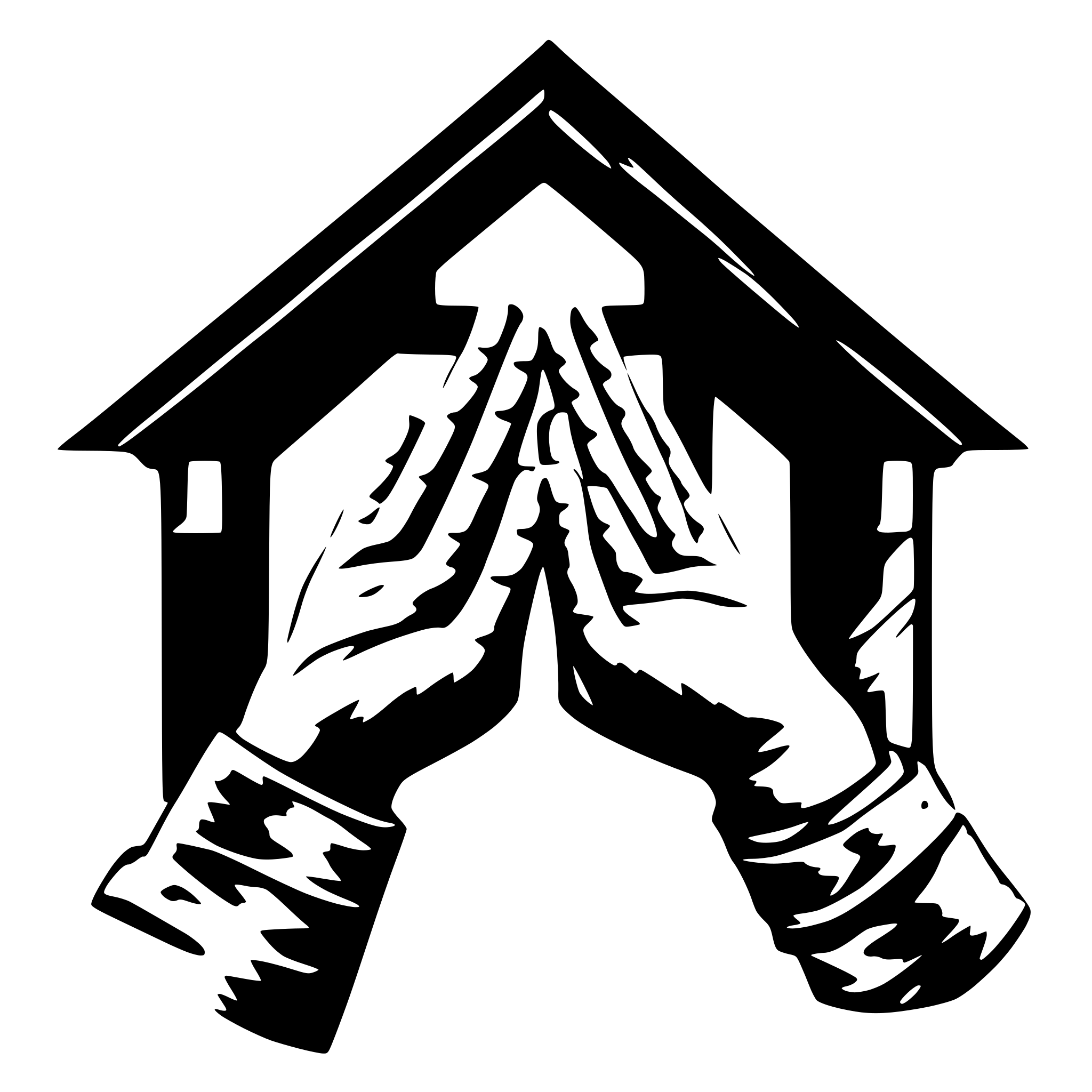 AI-generated SVG of a two hands making the shape of a roof