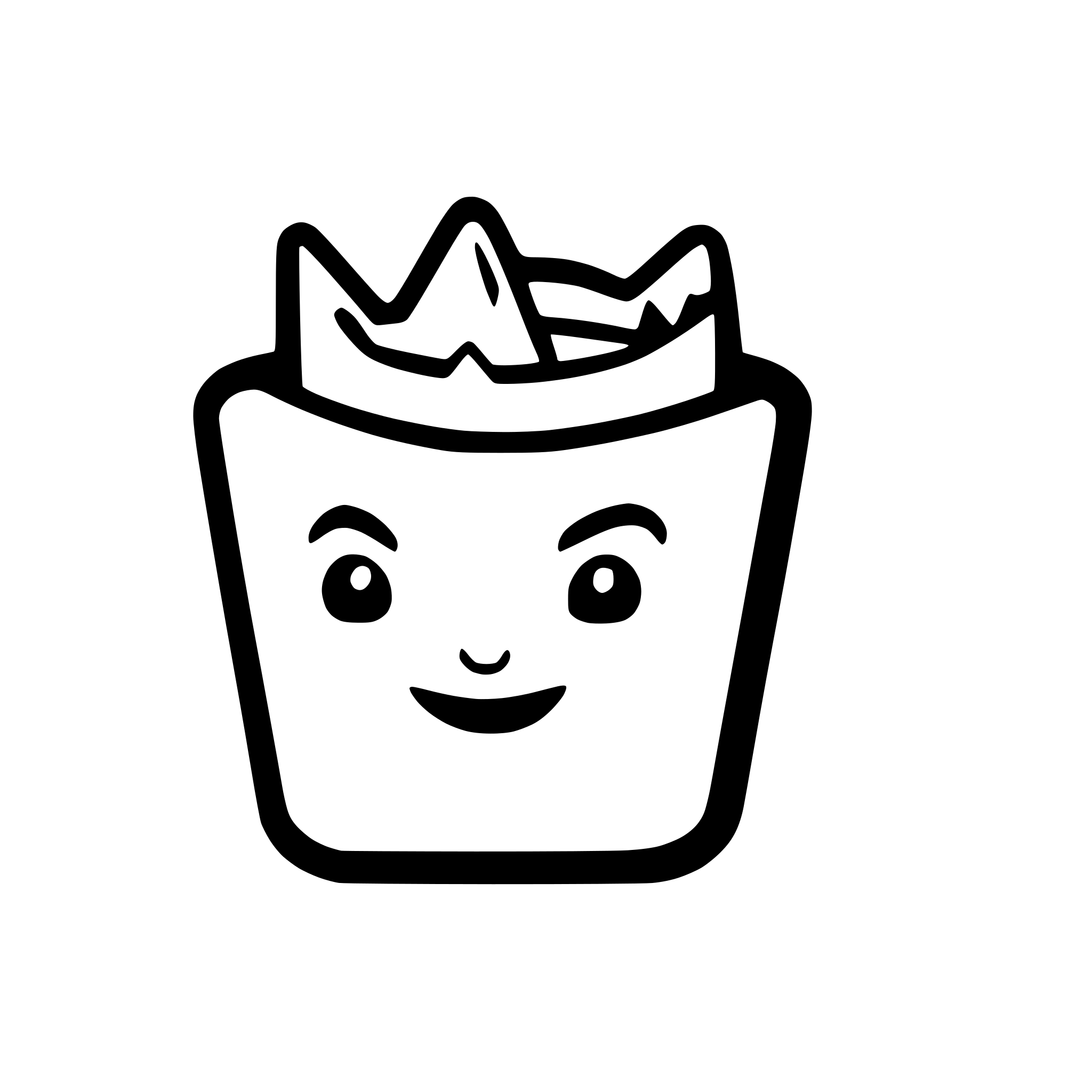 AI-generated SVG of a Tooth crown that puts when the tooth is broken for dentist icon, use only blue color
