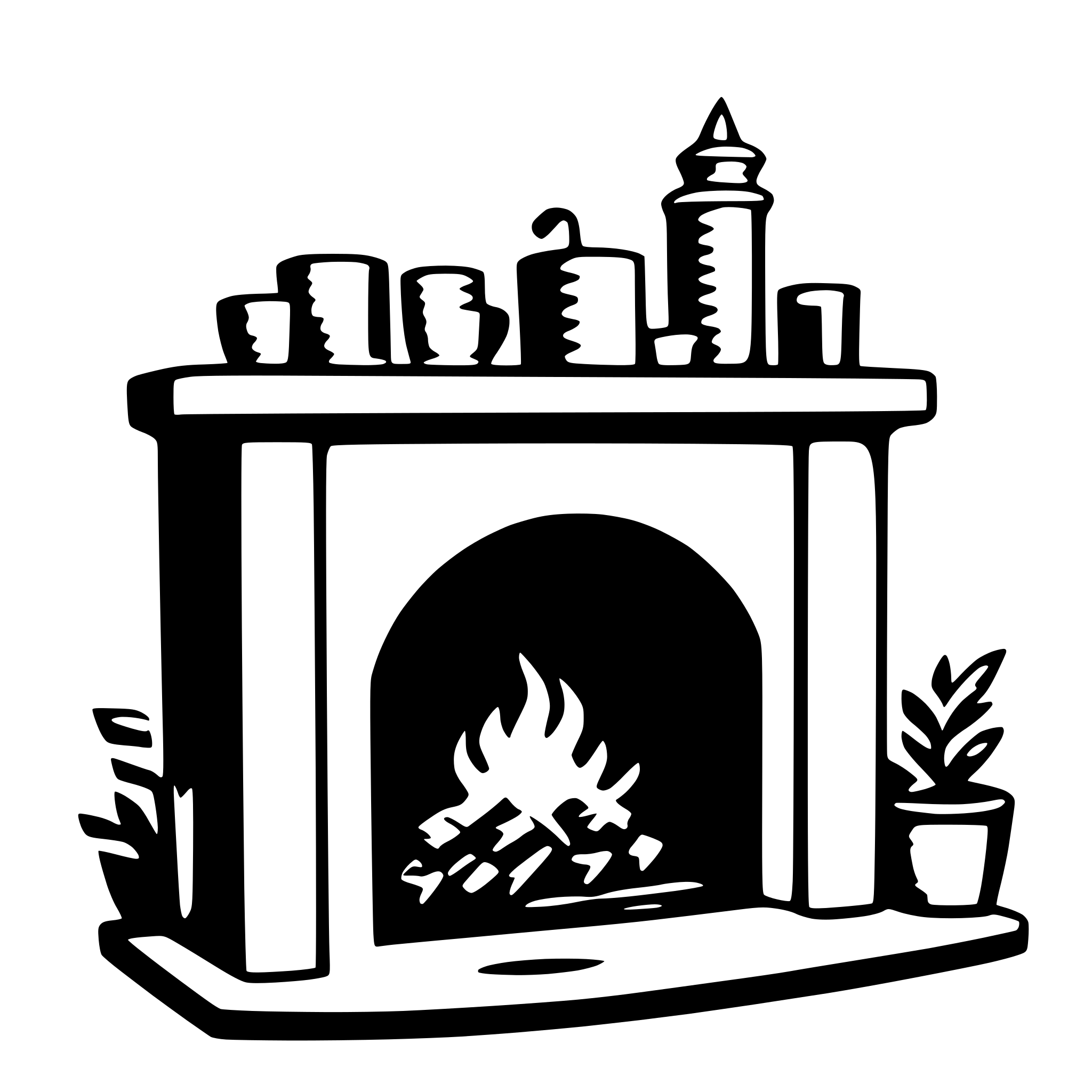 AI-generated SVG of a fireplace