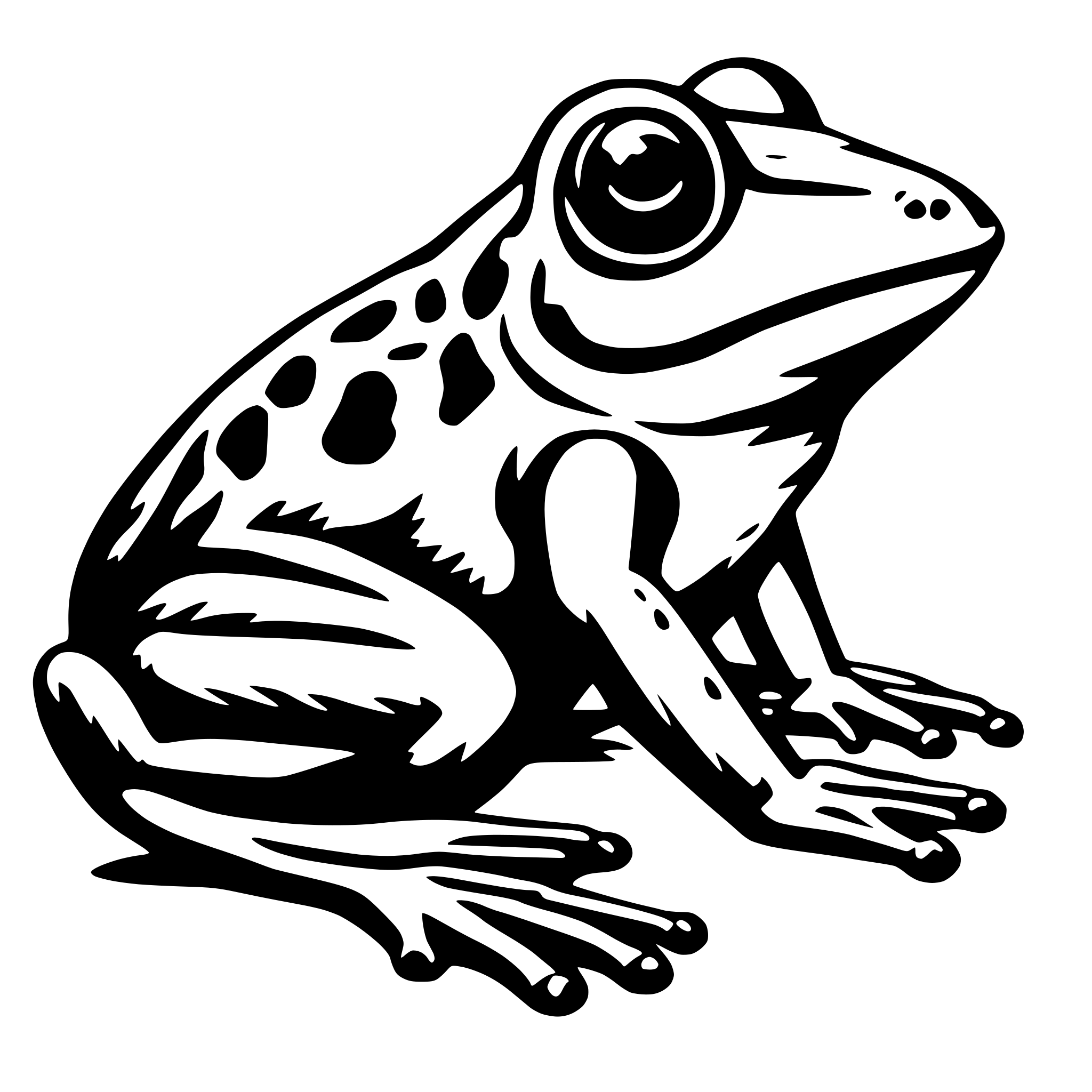 AI-generated SVG of a frog