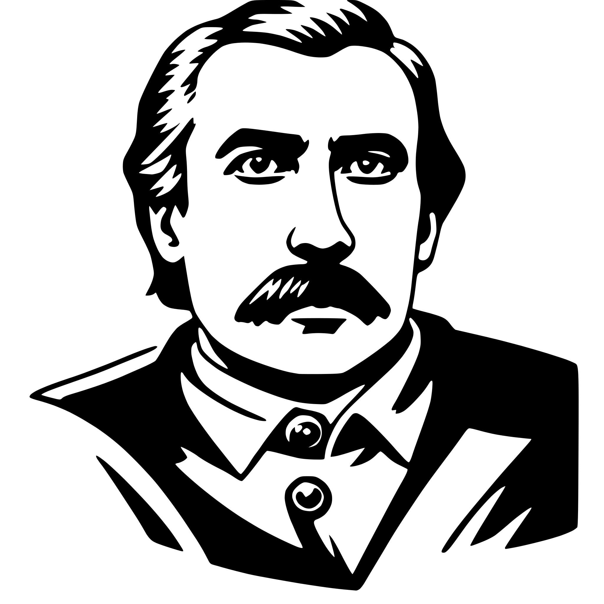 AI-generated SVG of a friedrich nietzsche