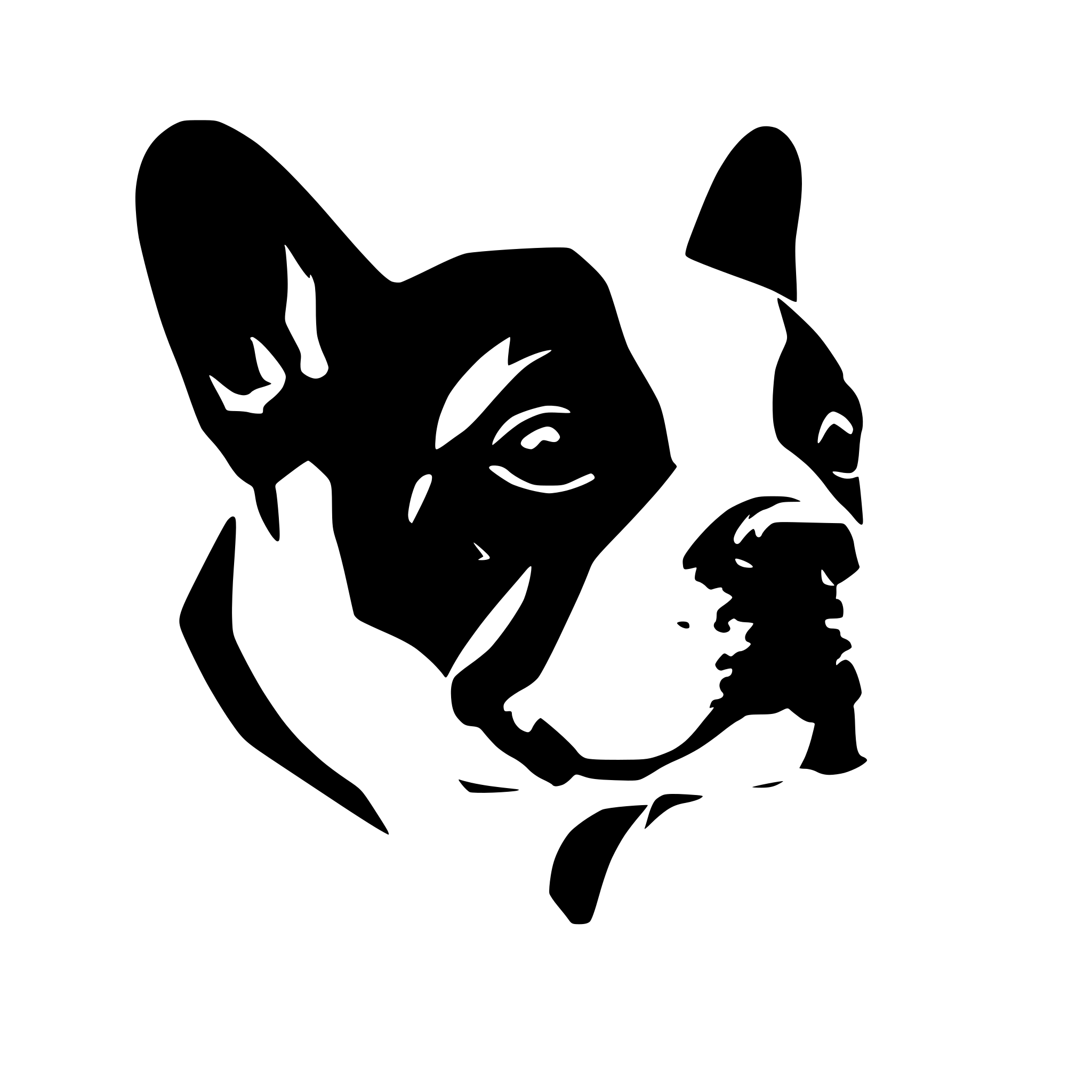 AI-generated SVG of a French Bulldog low polygon