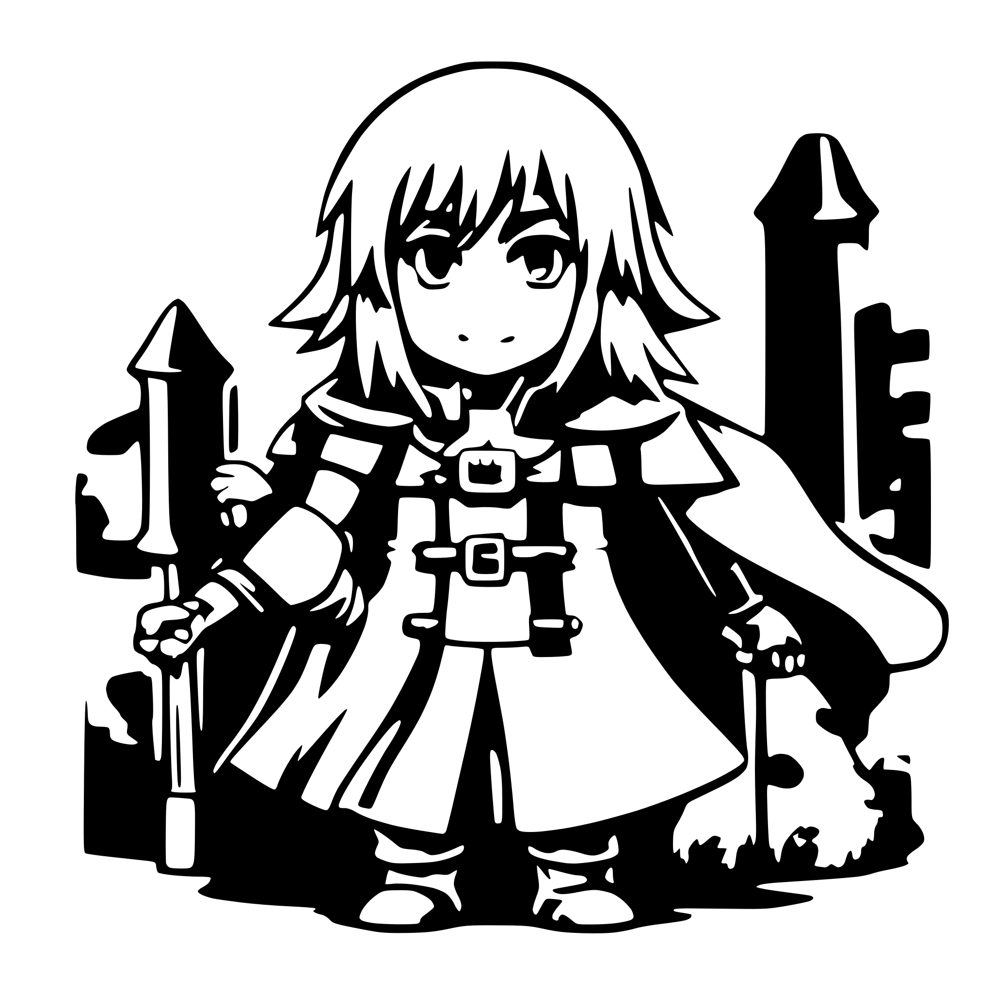 AI-generated SVG of 'chomsuke  from konosuba'
