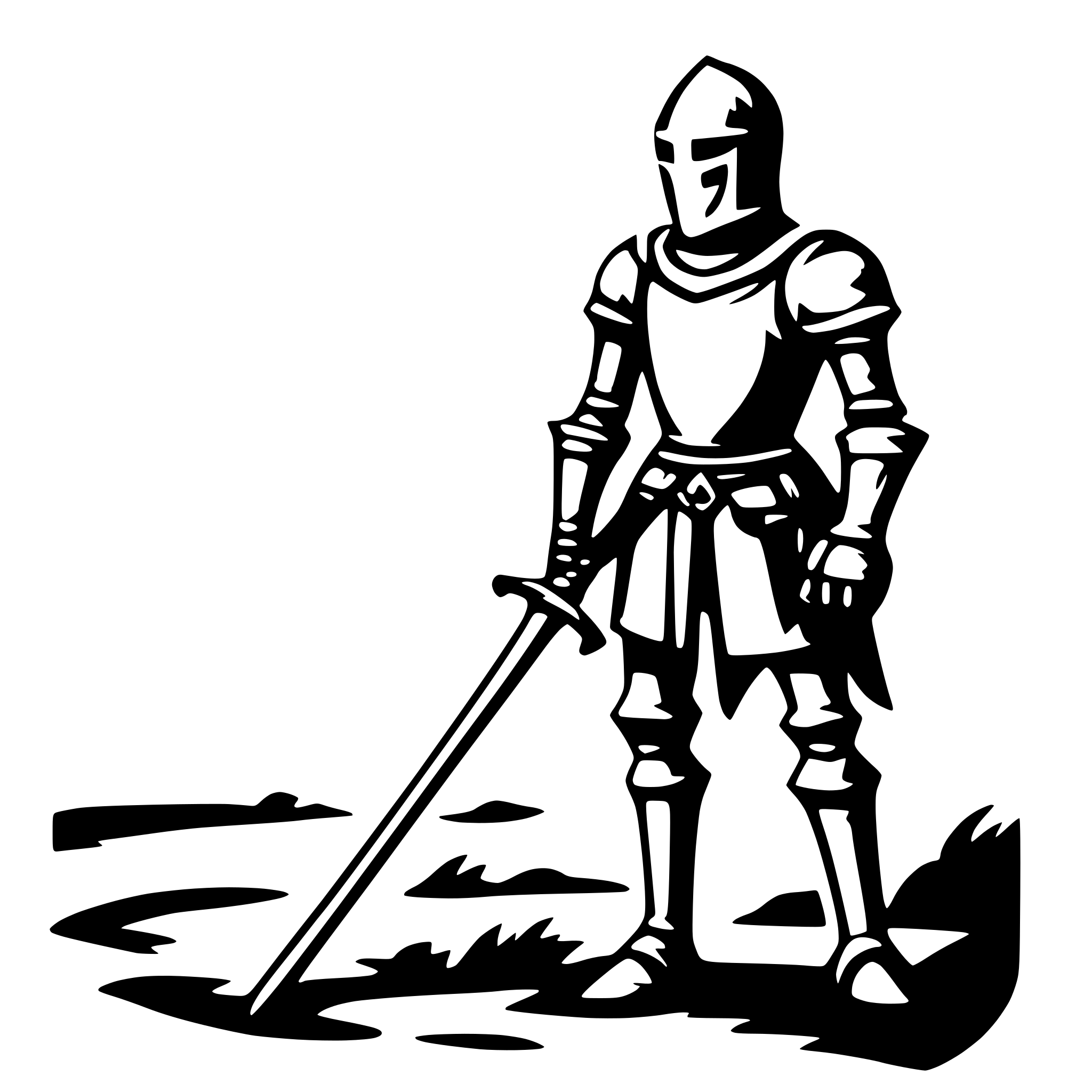 AI-generated SVG of a knight with sword