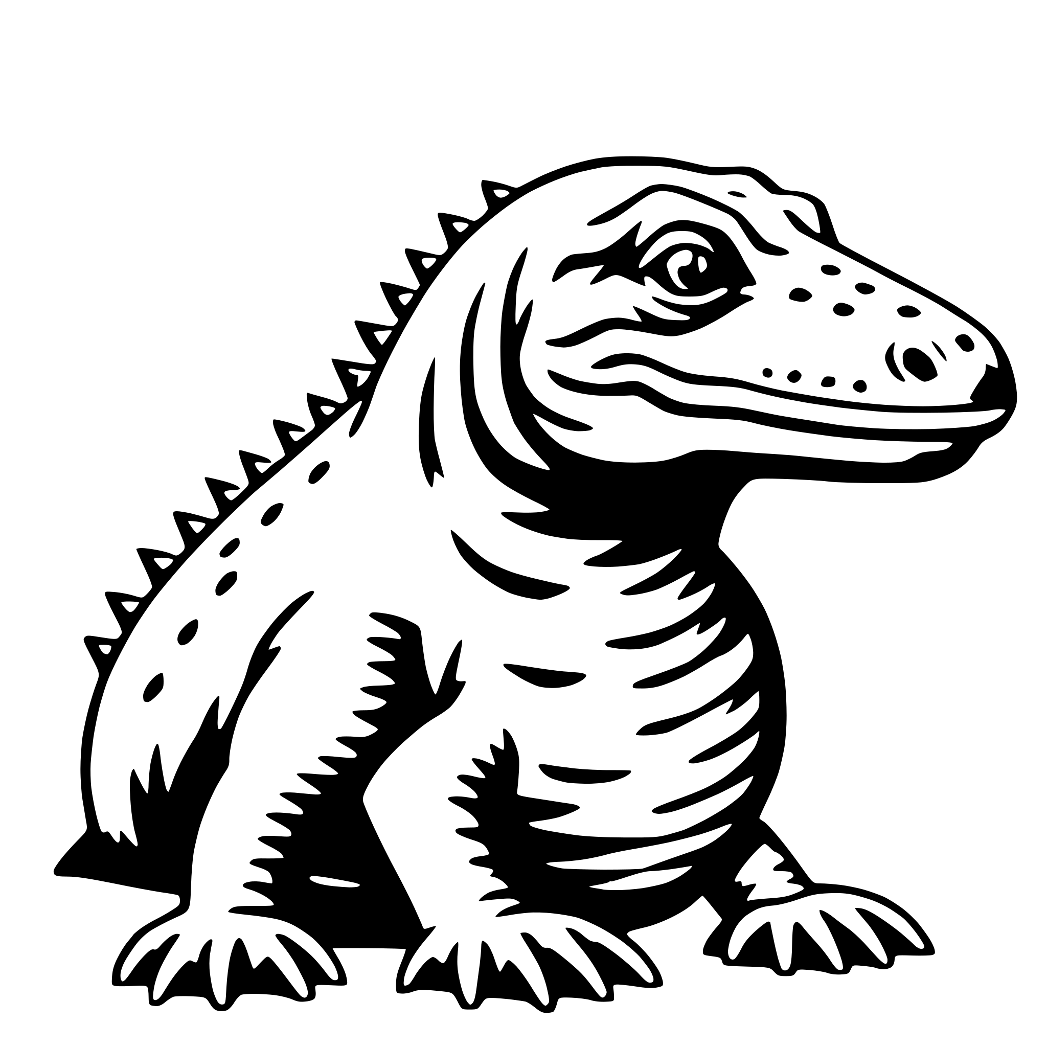AI-generated SVG of 'komodo dragon'