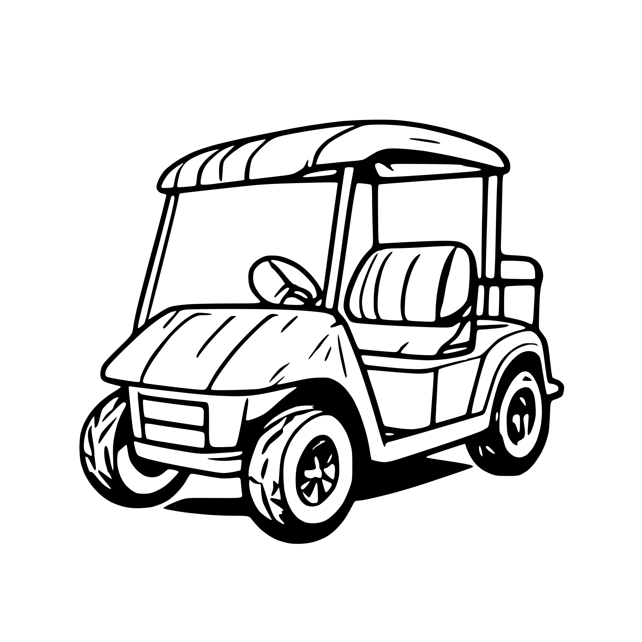 AI-generated SVG of a golf cart