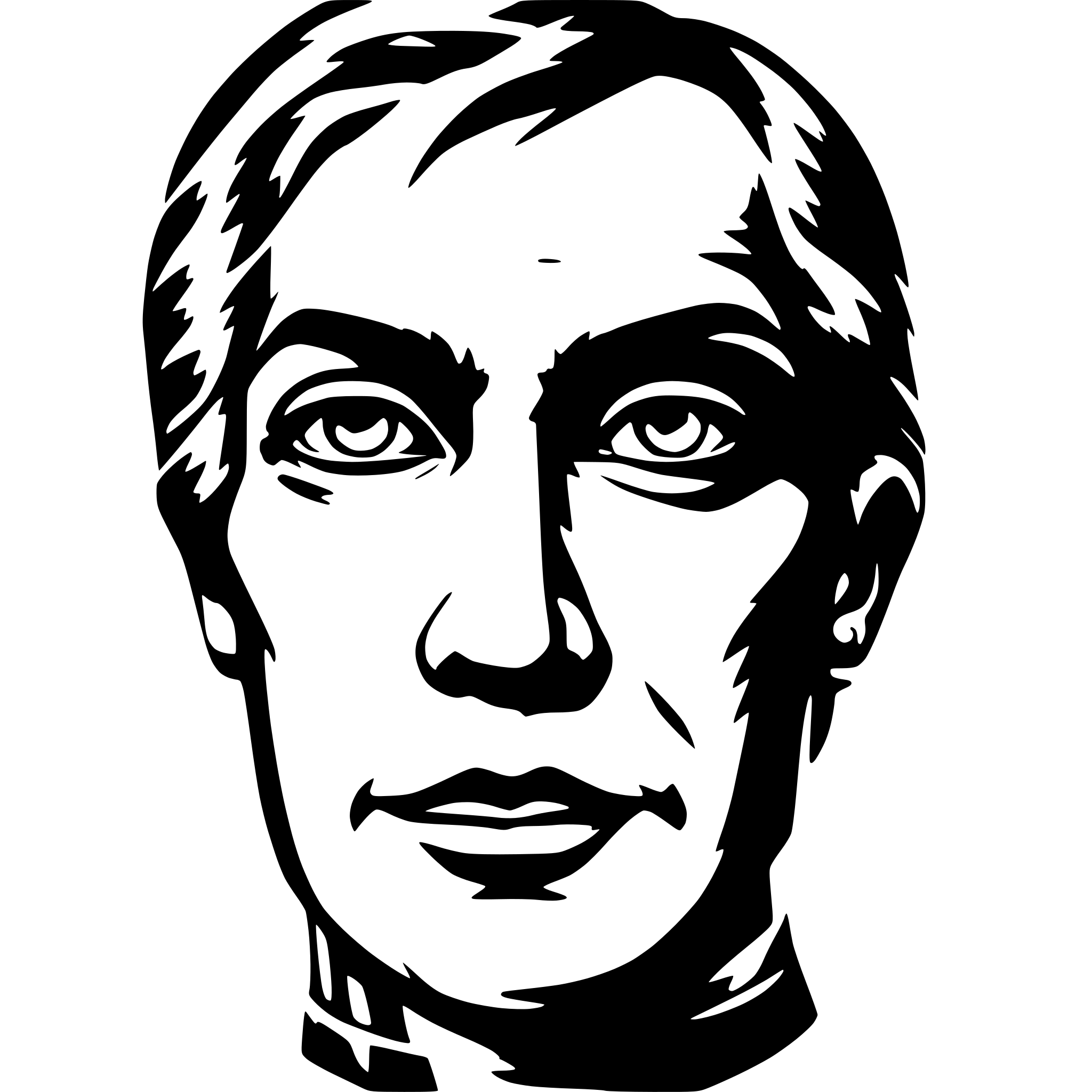 AI-generated SVG of 'create demostheness face'
