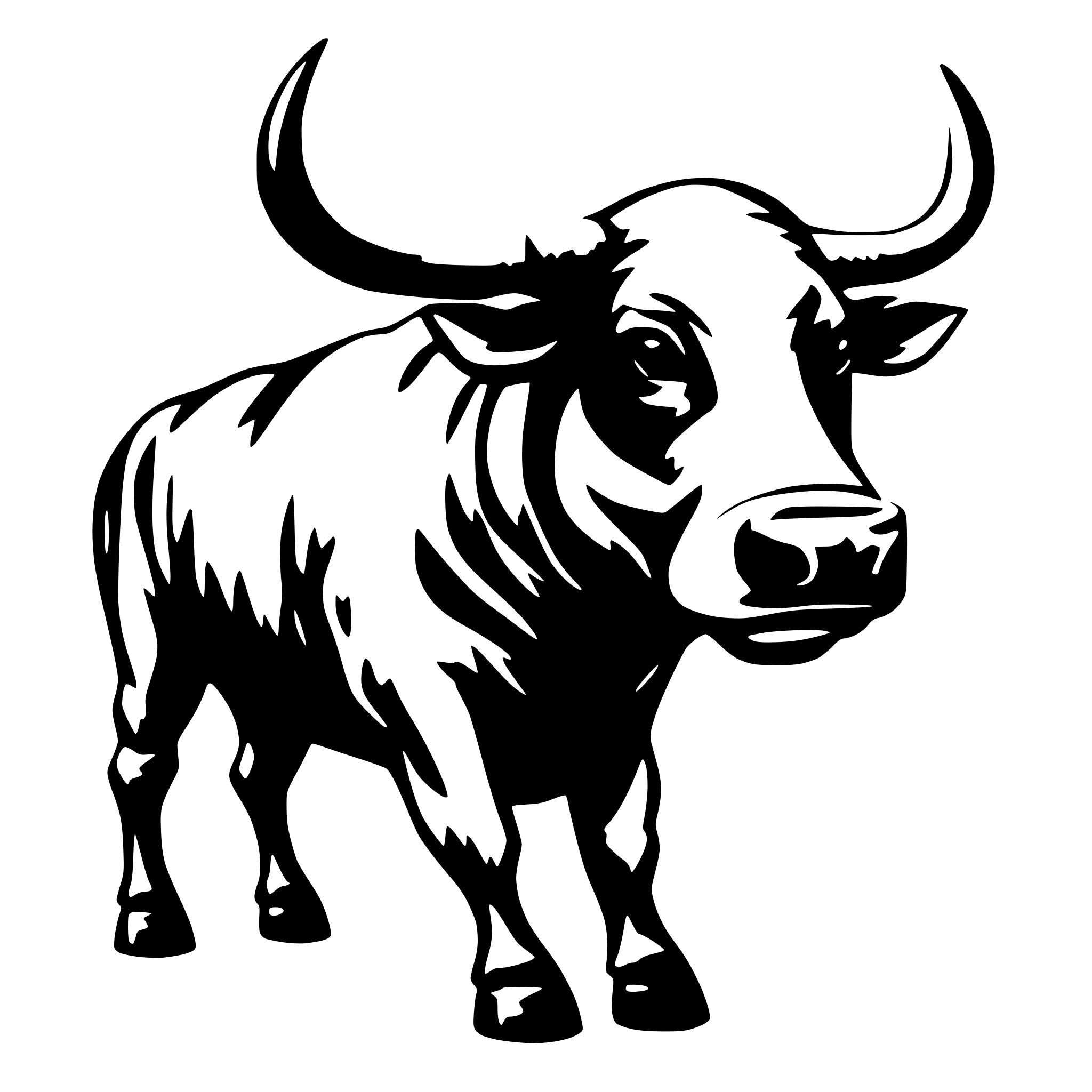 AI-generated SVG of a bull