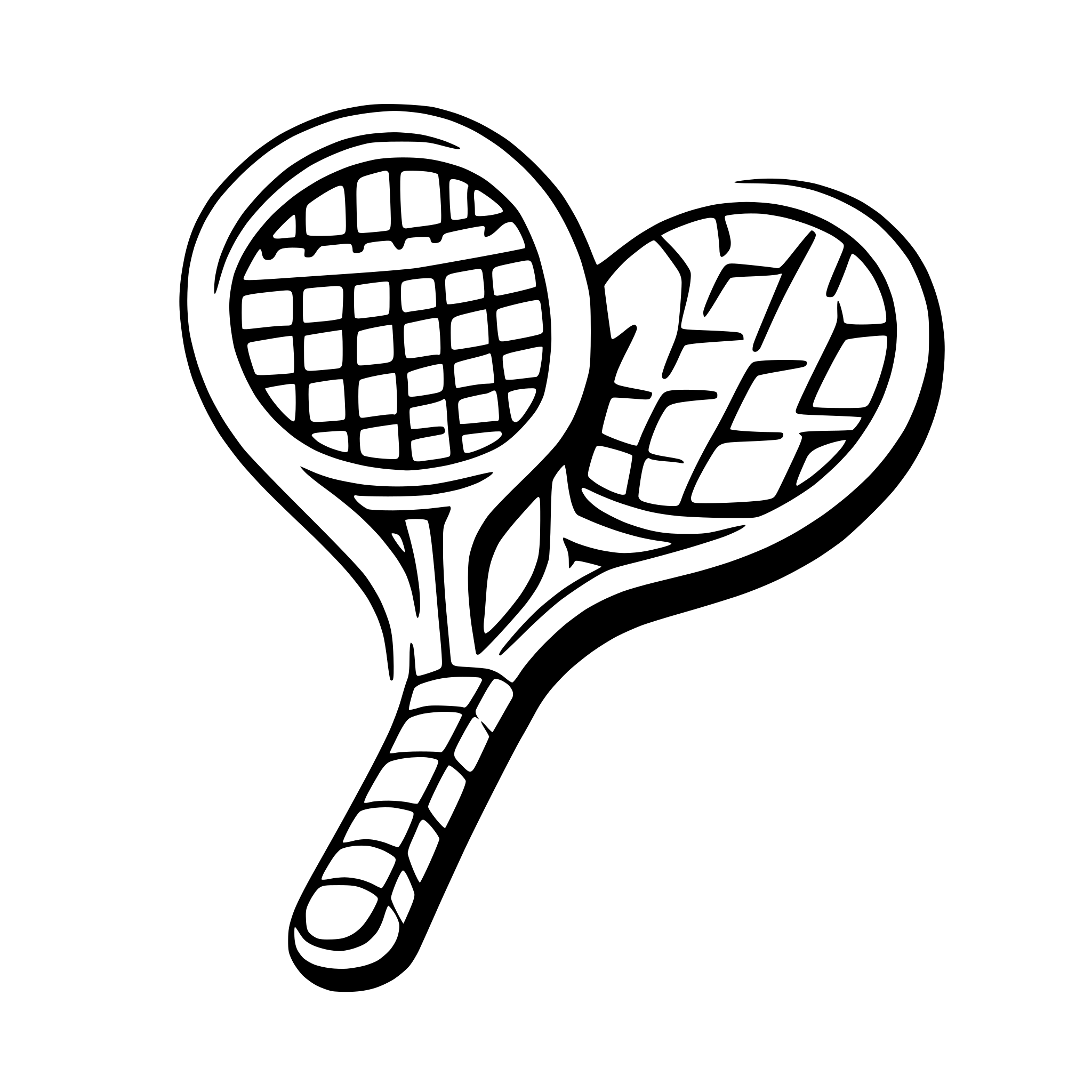AI-generated SVG of 'Tennis racket'