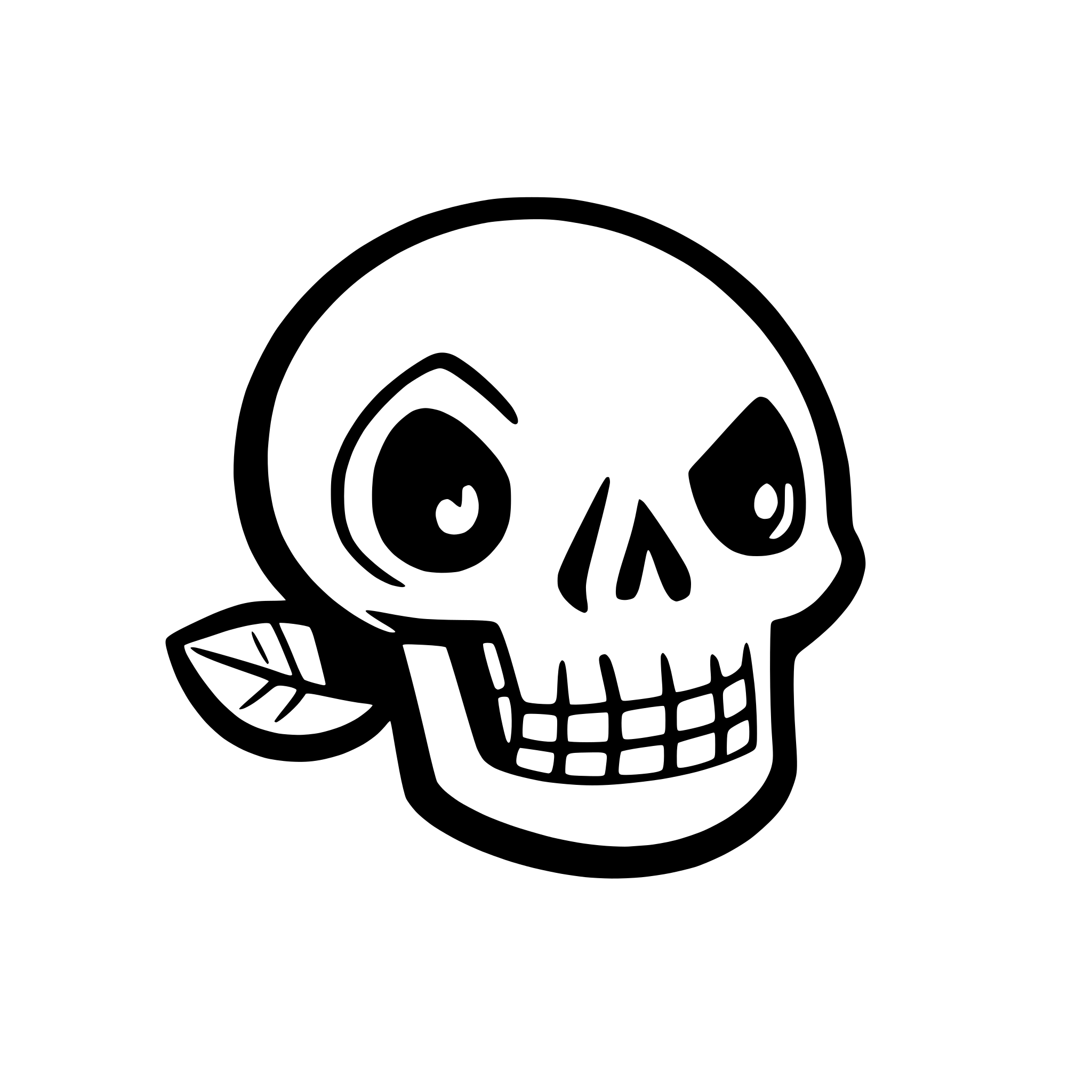 AI-generated SVG of 'minimalize simple skull'