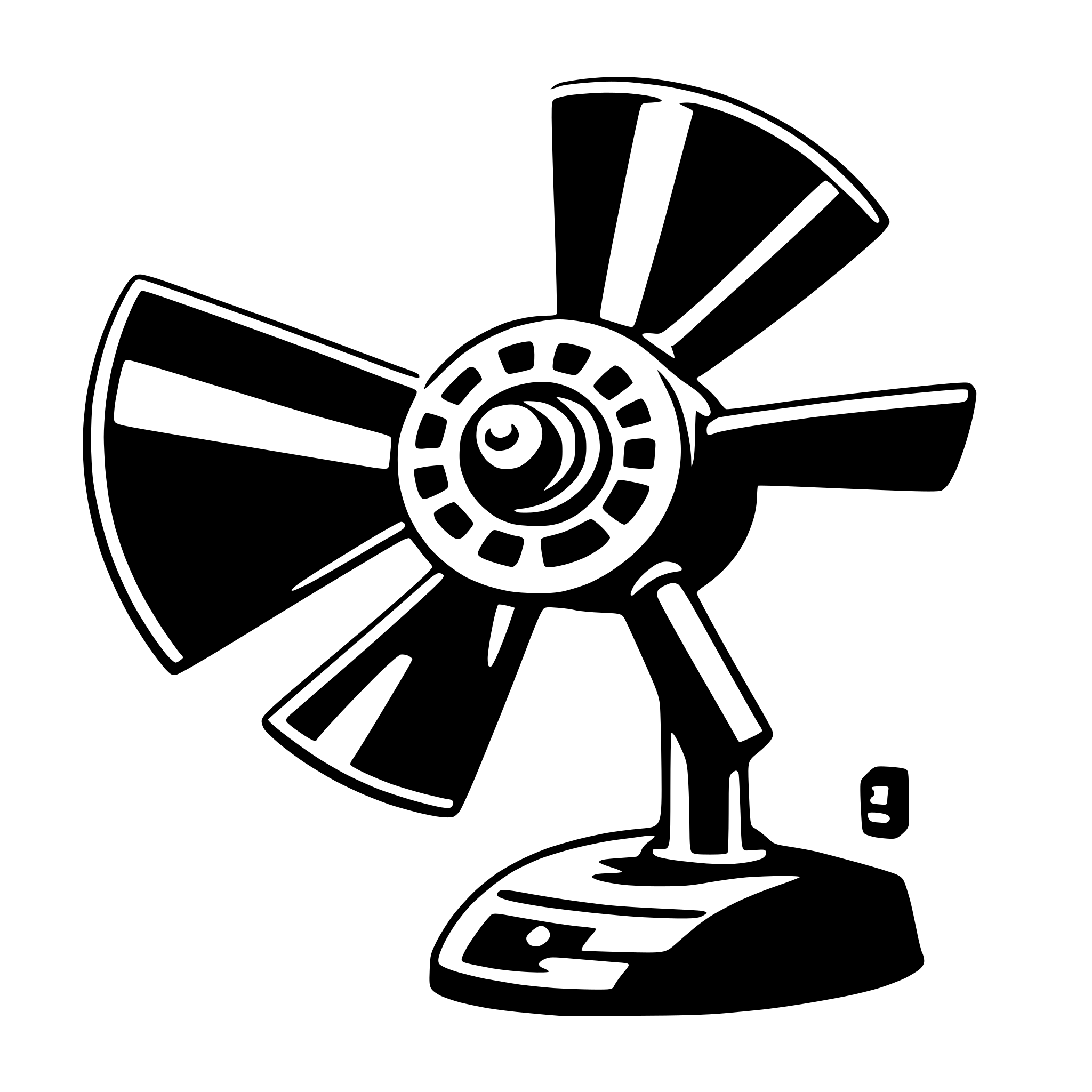 AI-generated SVG of a mechanical fan