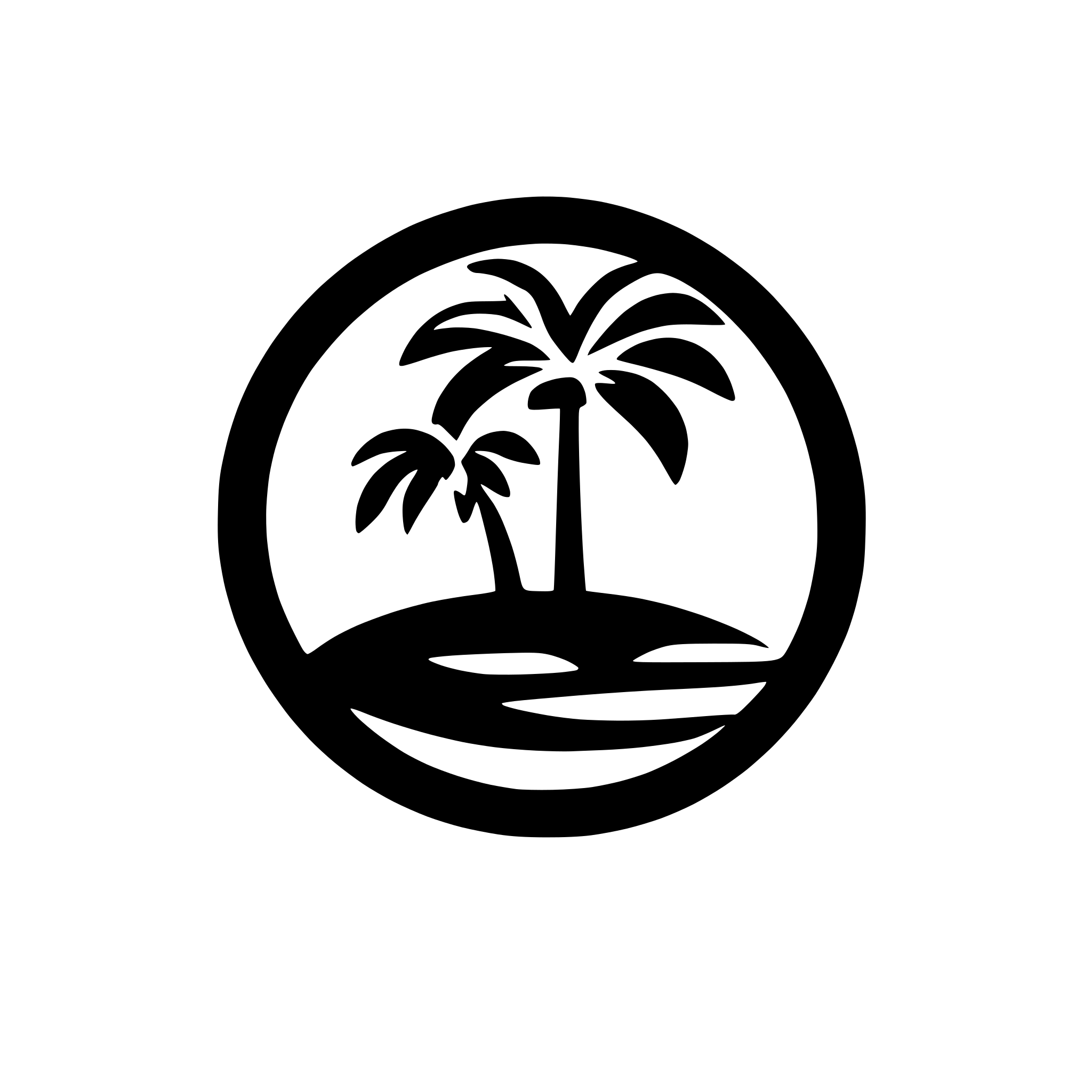 AI-generated SVG of a simple palm tree island with 3 leaves only one tree