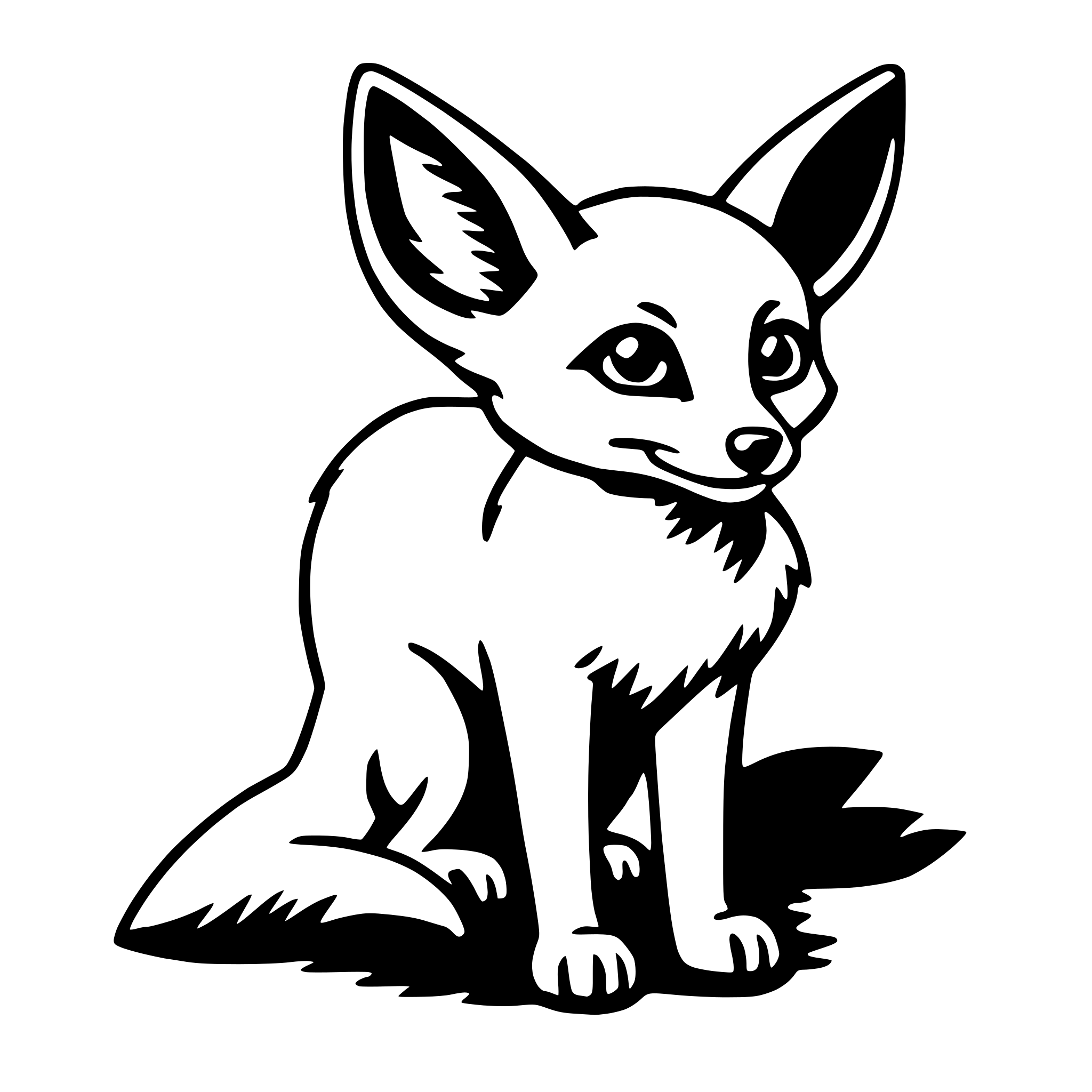 AI-generated SVG of a fennec fox