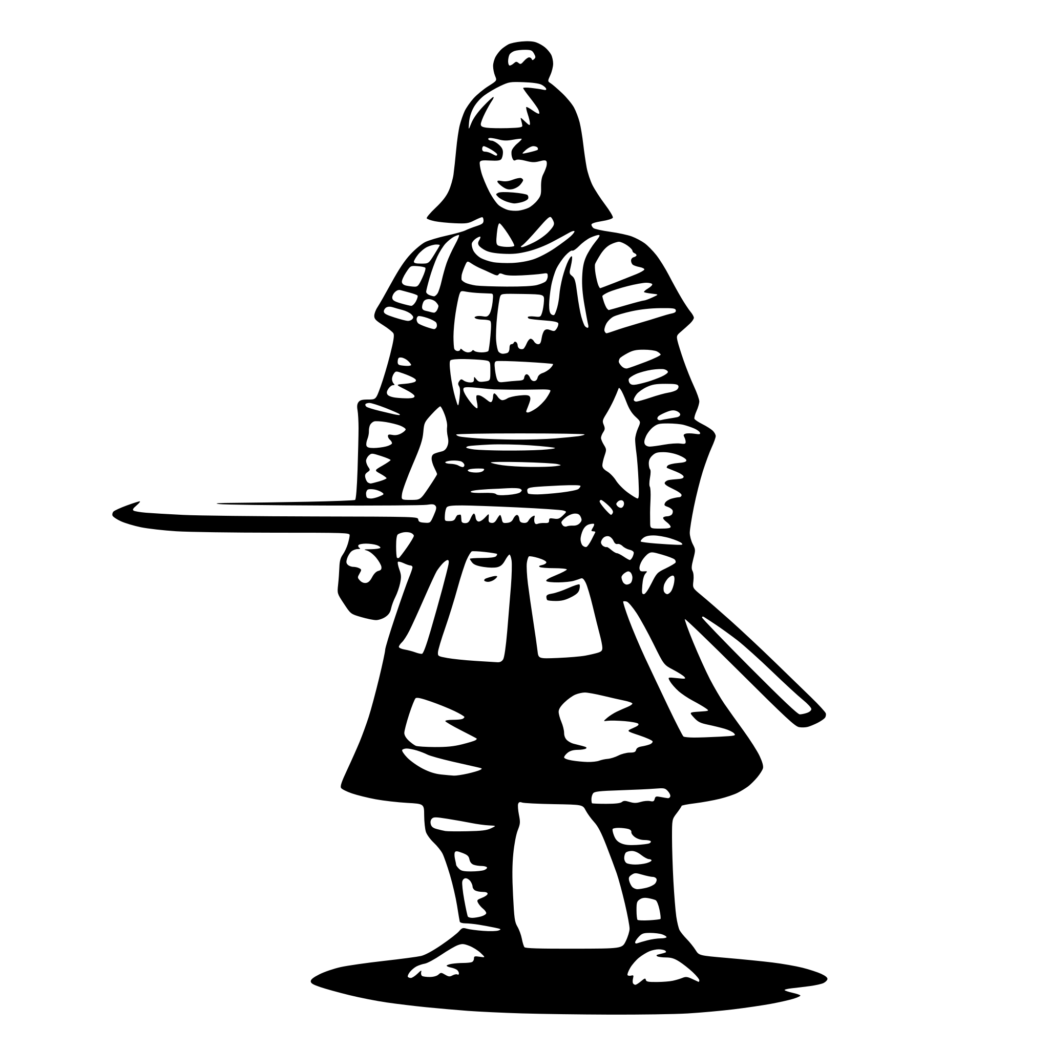 AI-generated SVG of 'samurai'