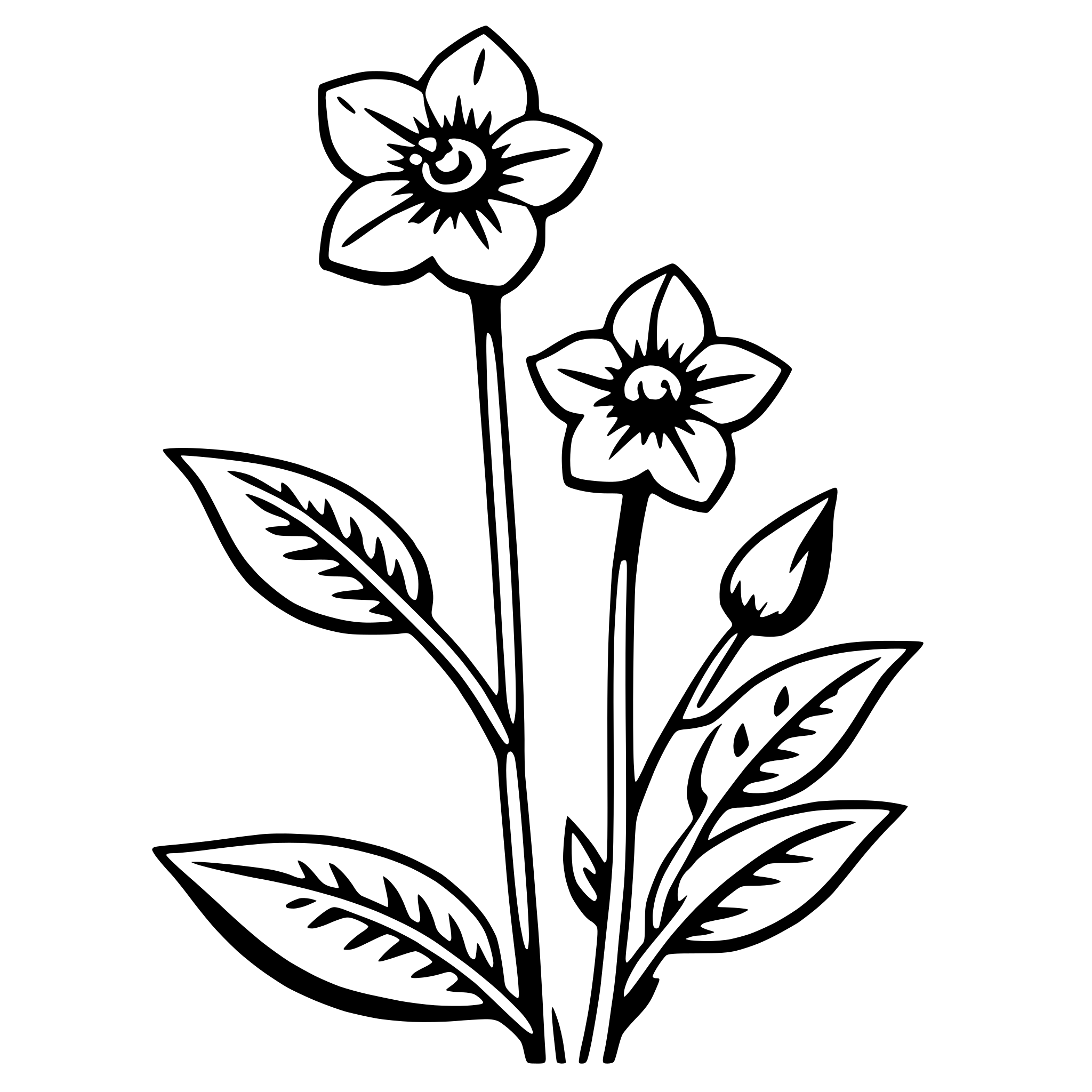 AI-generated SVG of a bellflower