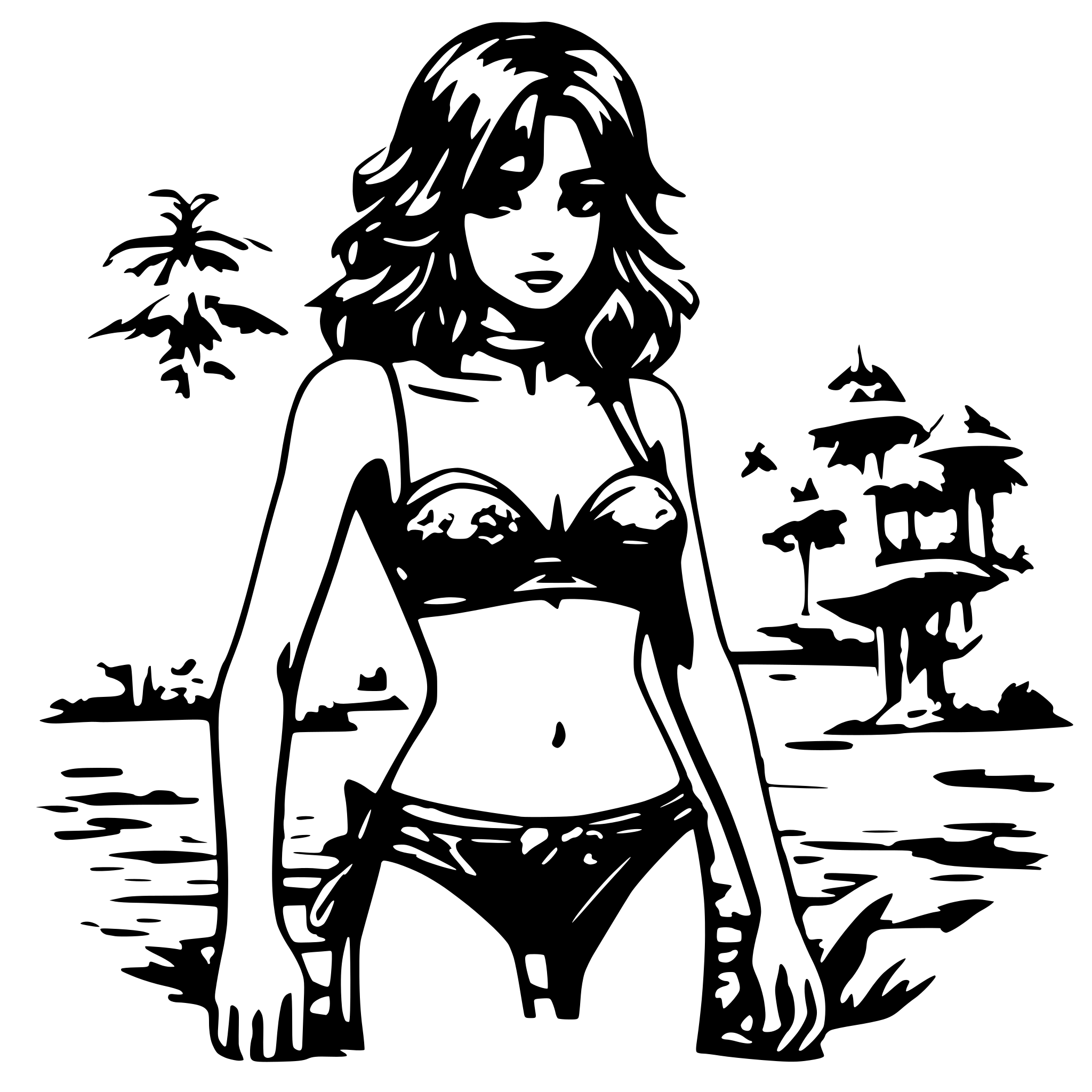 AI-generated SVG of 'anime bikini'