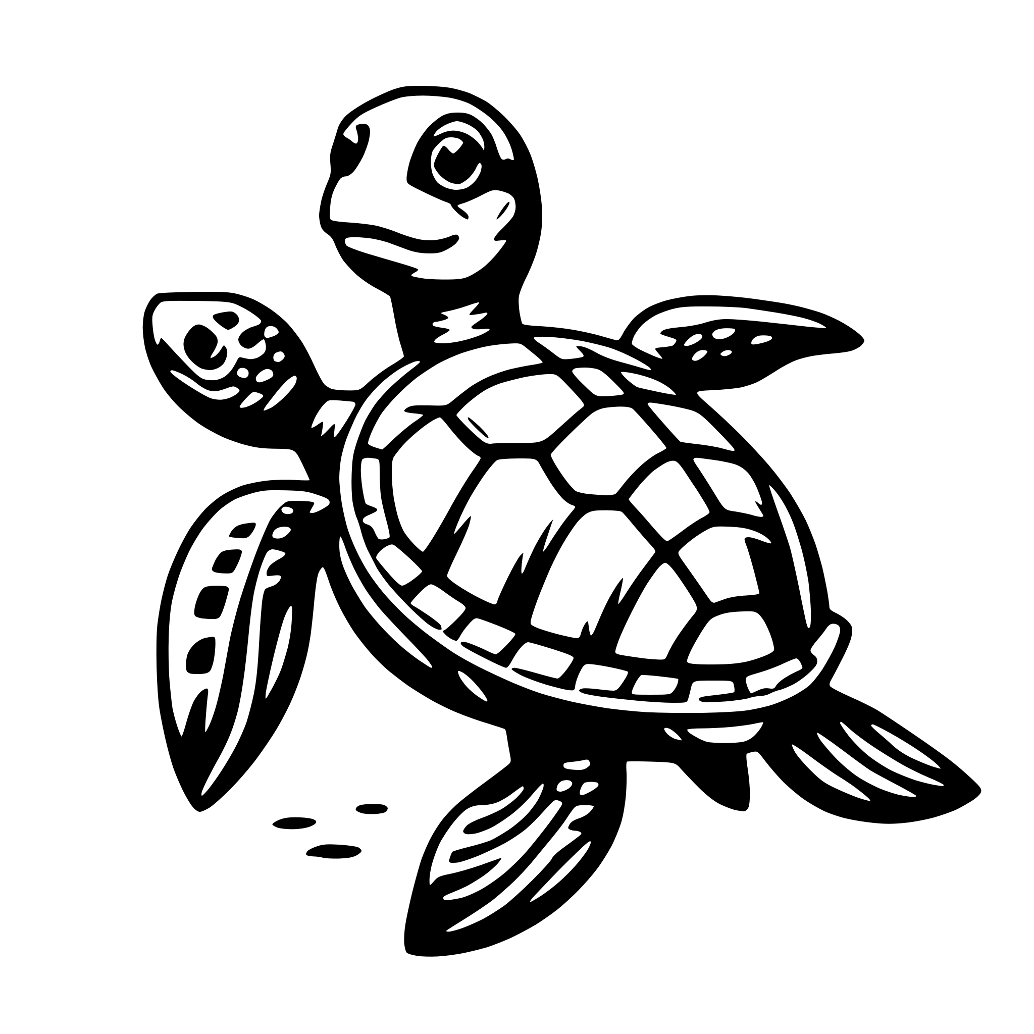 AI-generated SVG of 'sea turtle'