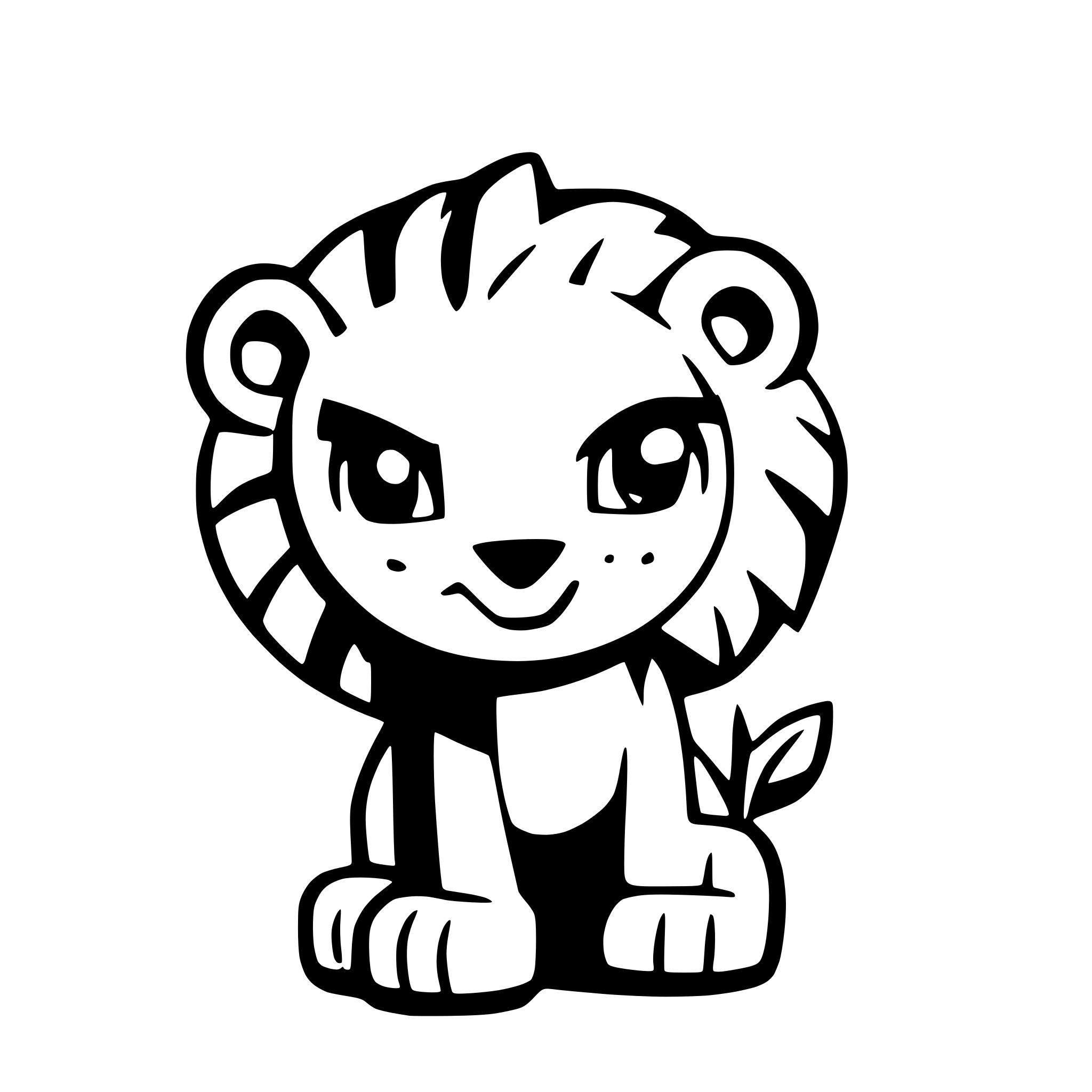 AI-generated SVG of a A lion