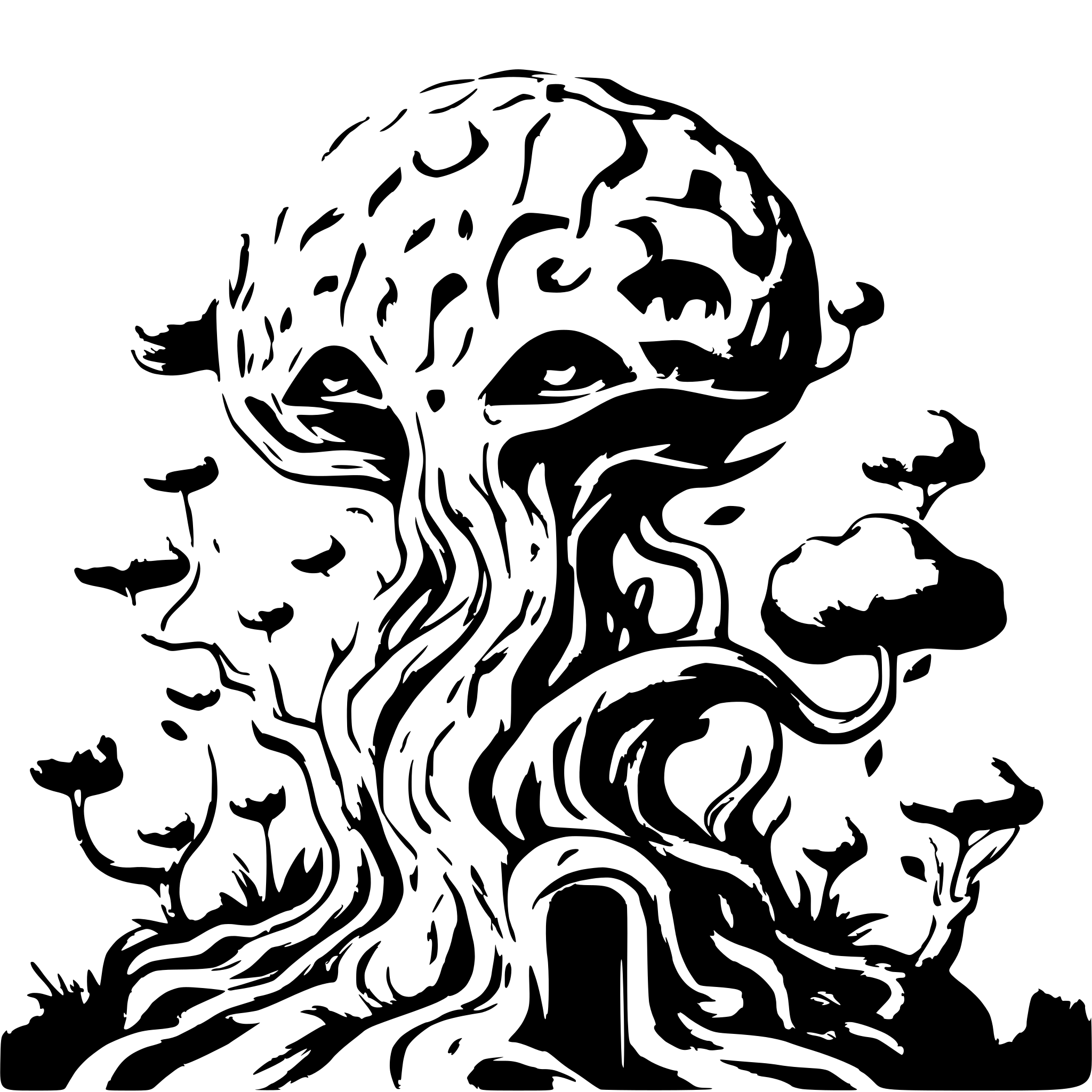 AI-generated SVG of a Under vaults of painted skies,
They wove their web of twisted lies.
In the name of sacred lore,
They scarred the souls they swore to care for.